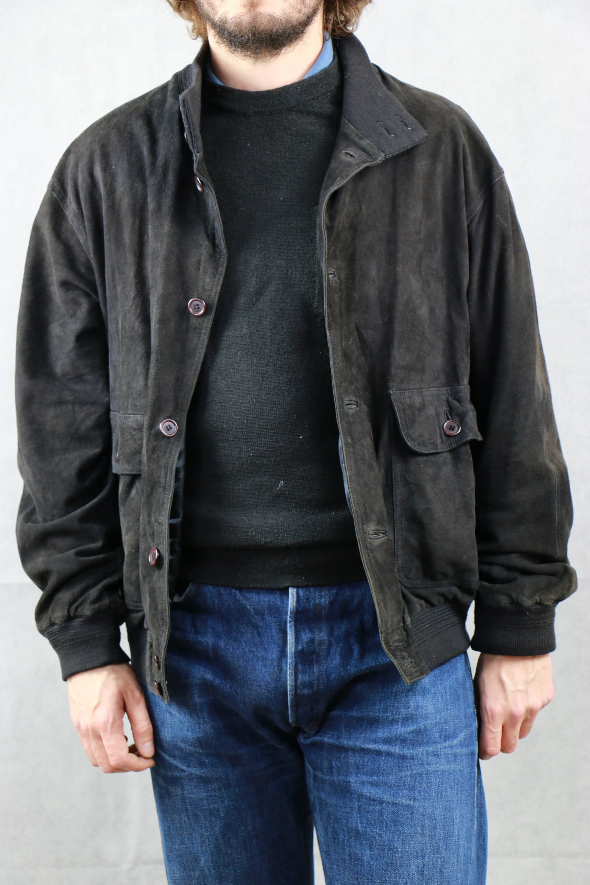 Blue Suede Leather Jacket, clochard92.com