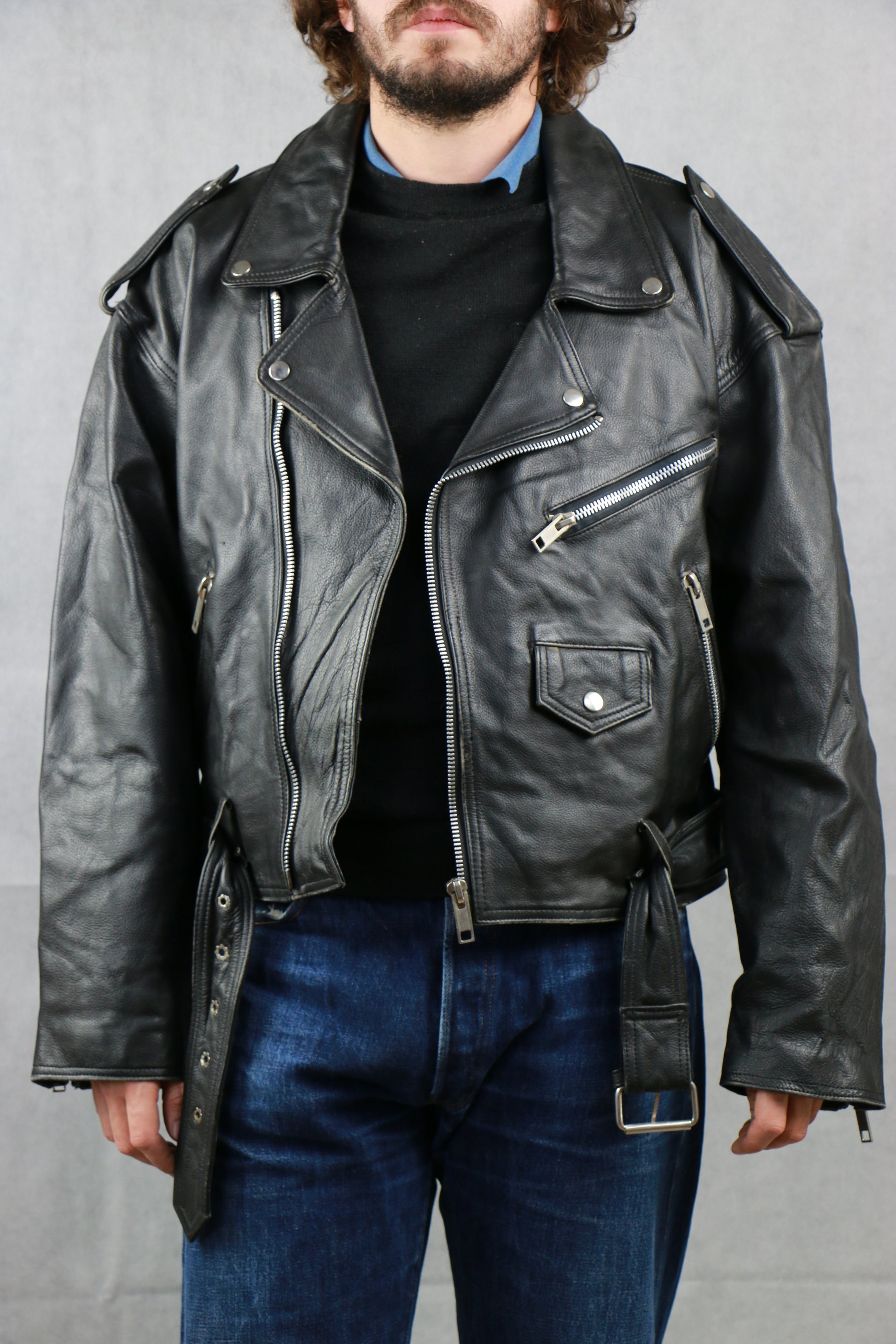 Biker Leather Jacket 54, clochard92.com