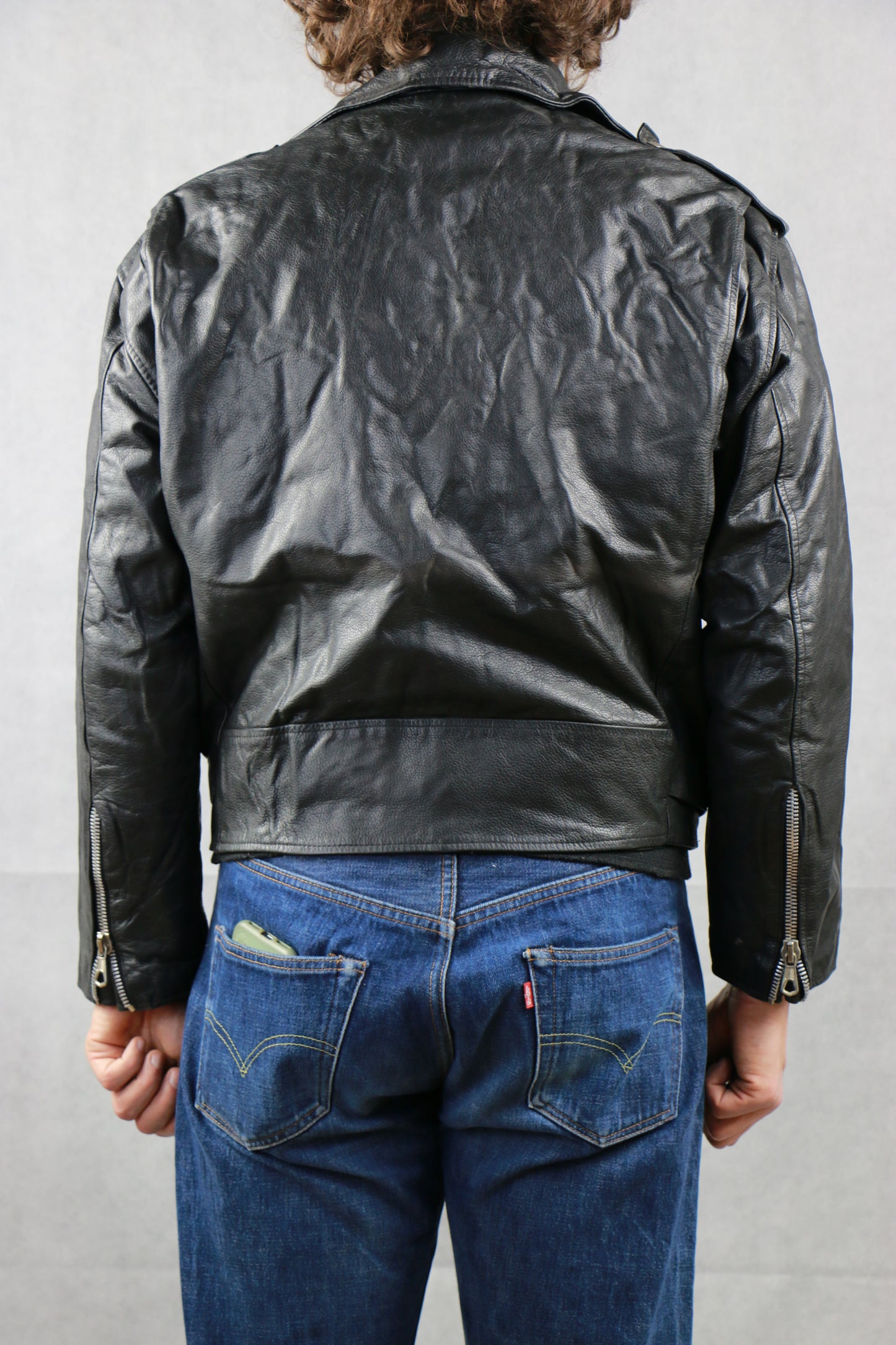 North Dakota Biker Leather Jacket, clochard92.com