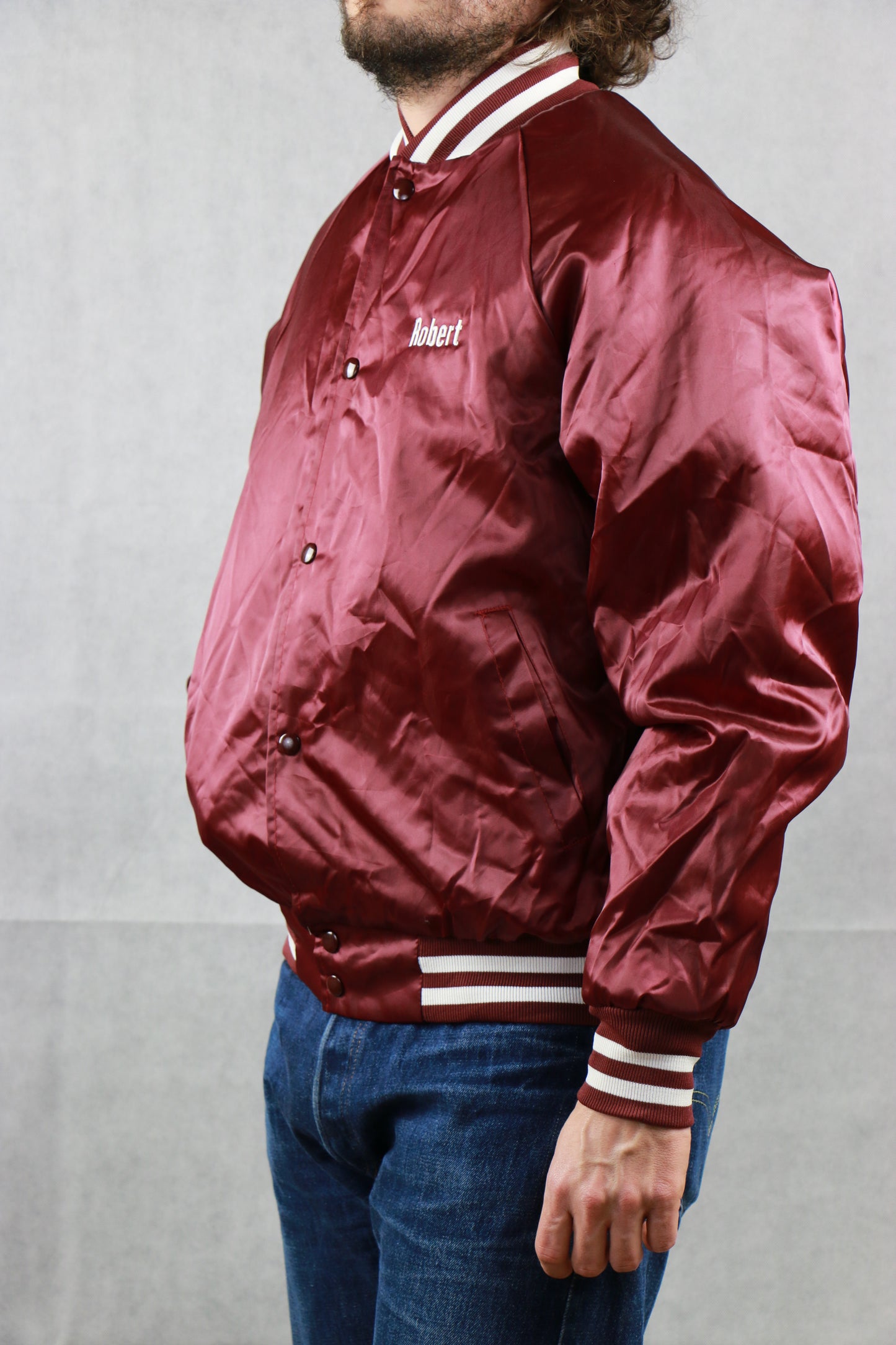 Burgundy Varsity Jacket, clochard92.com