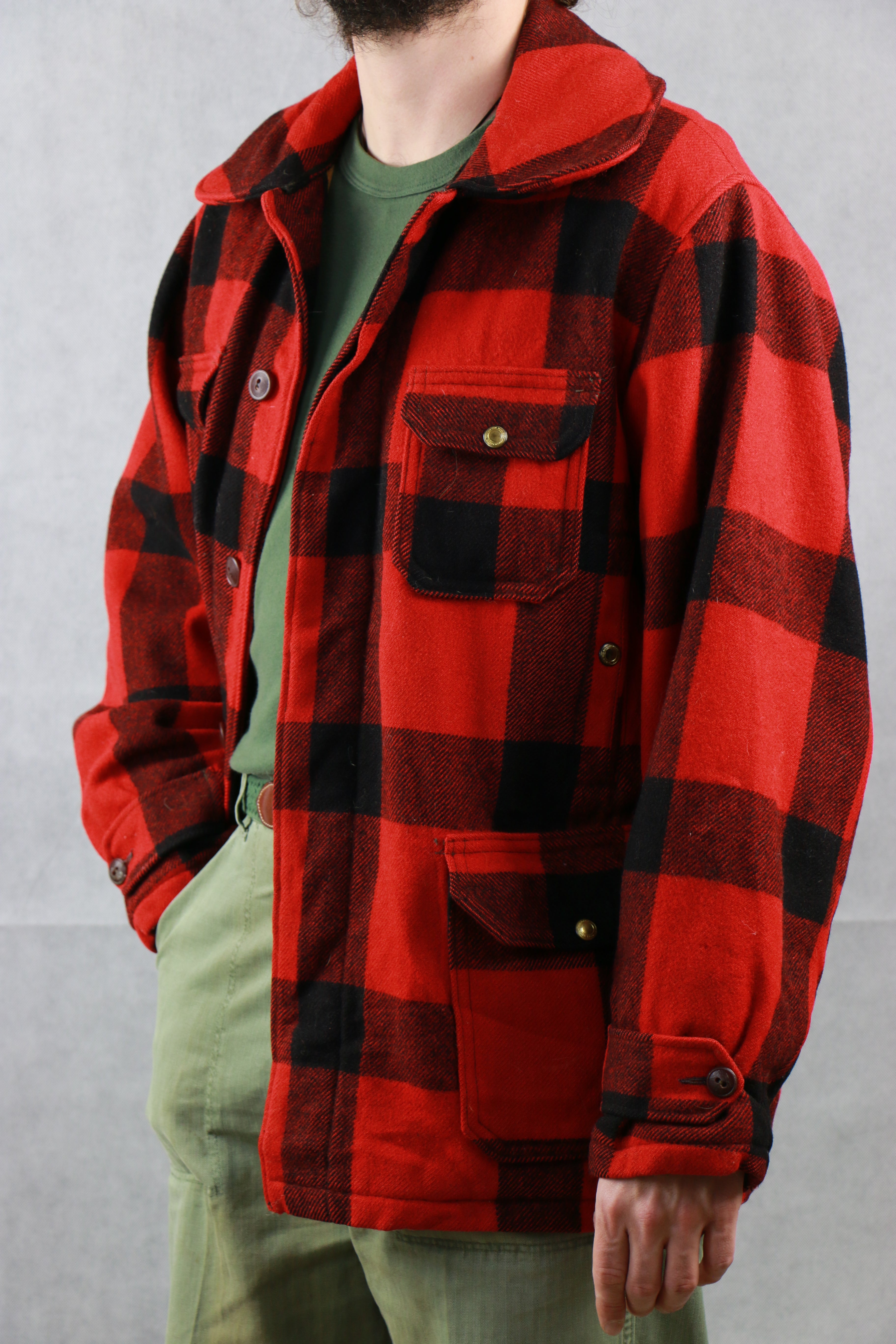 Woolrich Red and Black Plaid Jacket 50s ~ Vintage Store