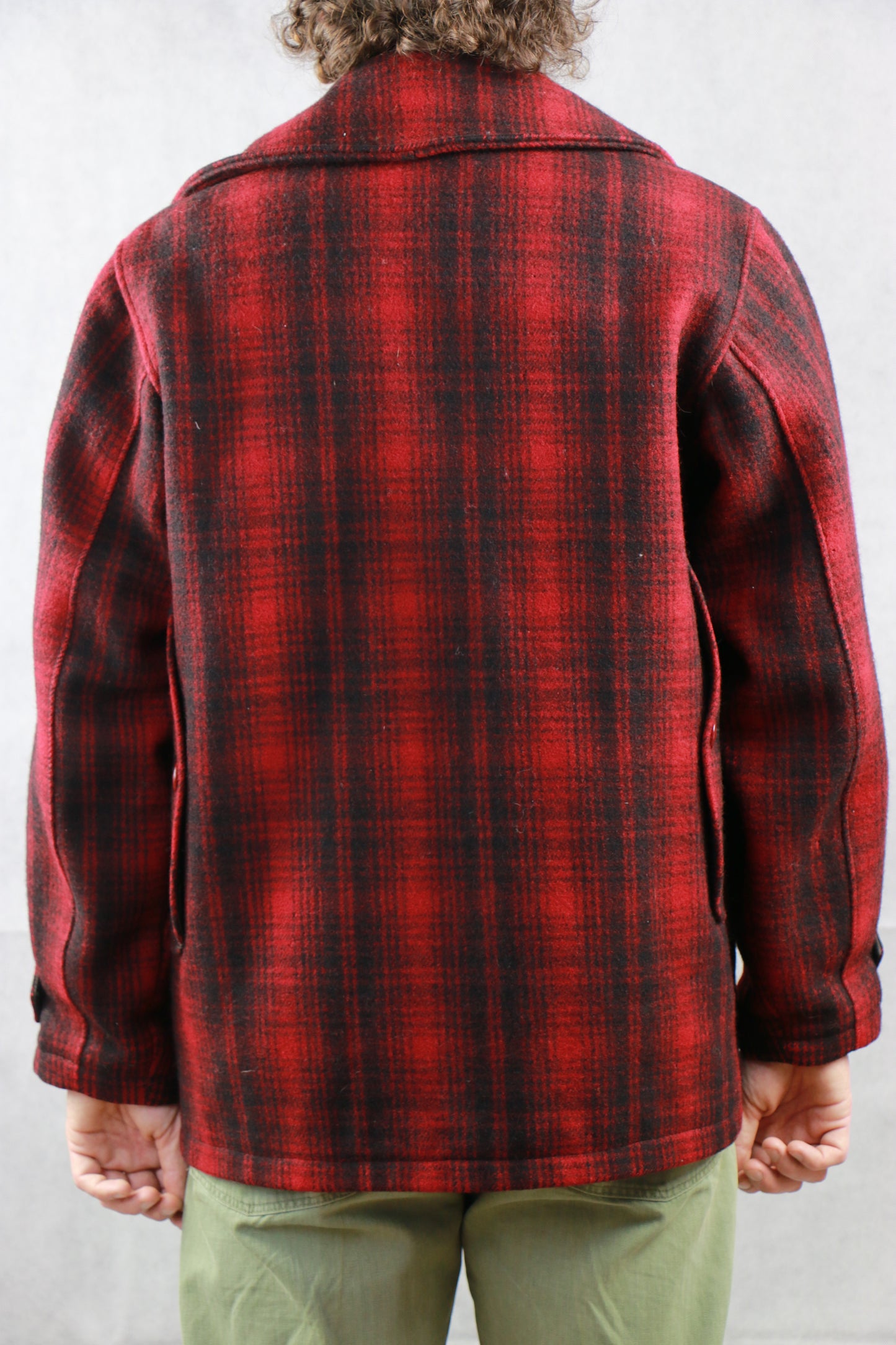 Abercrombie & Fitch Red-Black Plaid Hunting Jacket - vintage clothing clochard92.com