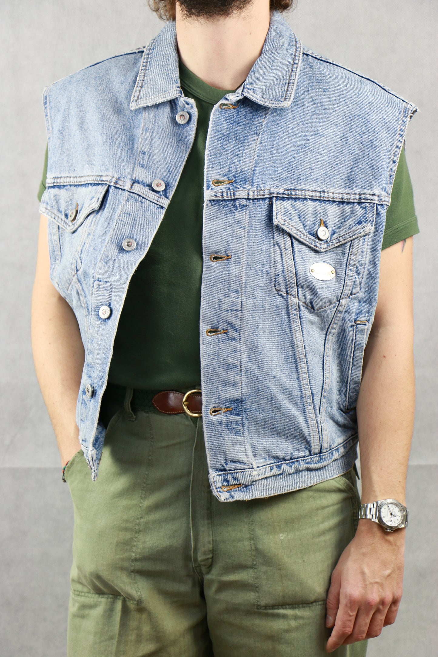 Schott 8009 Denim Vest, vintage store clochard92.com