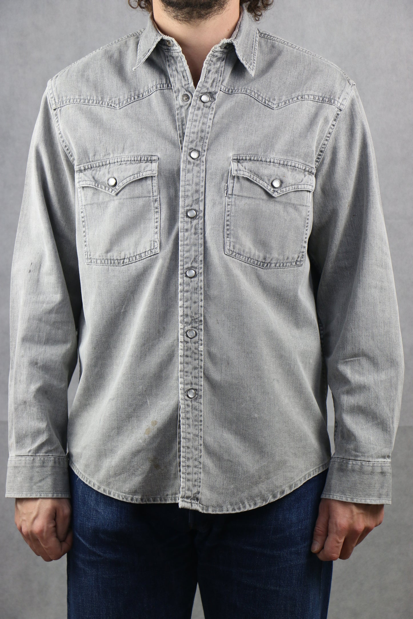 Levi's 'White Tag' Grey Denim Shirt 'S', clochard92.com