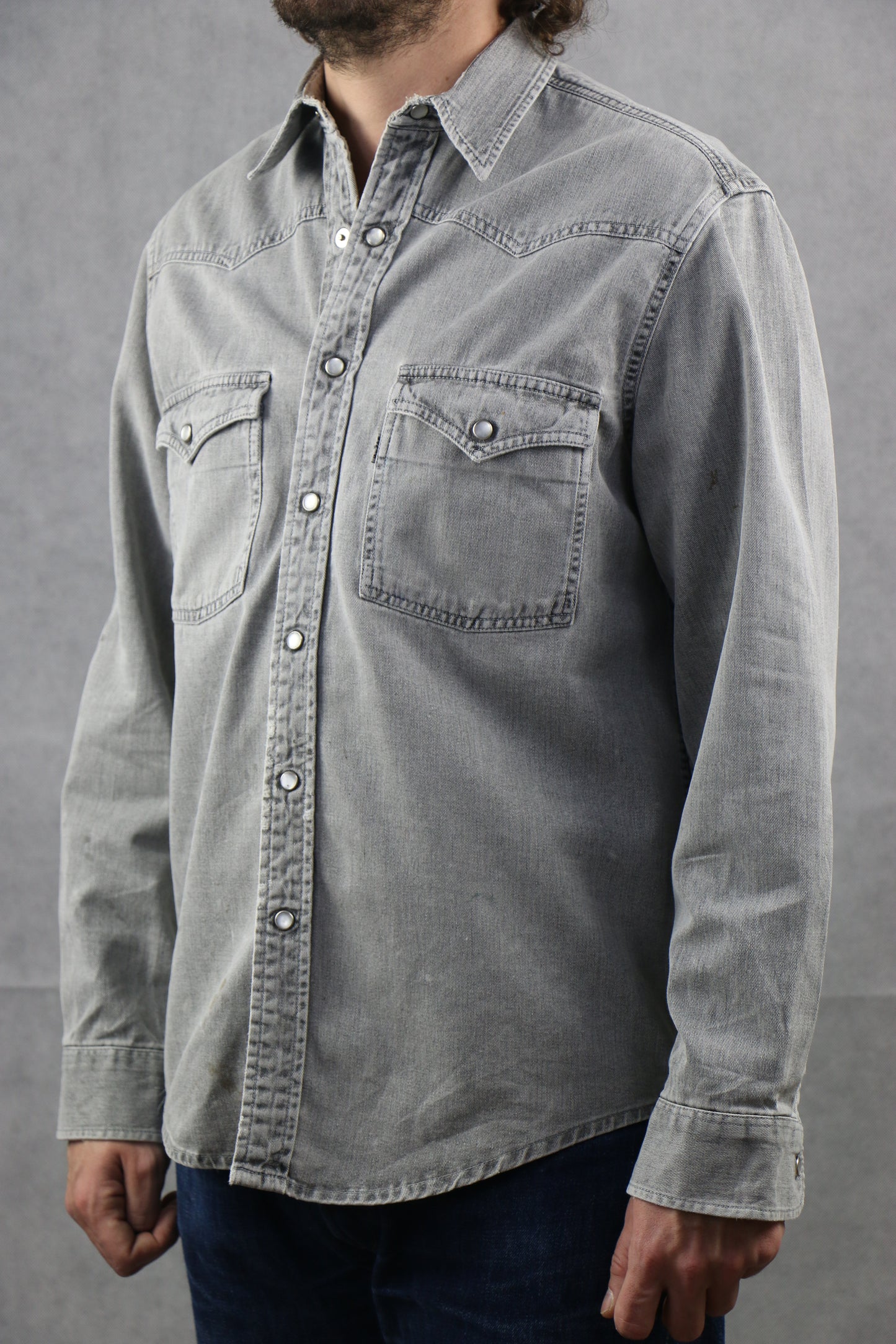Levi's 'White Tag' Grey Denim Shirt 'S', clochard92.com