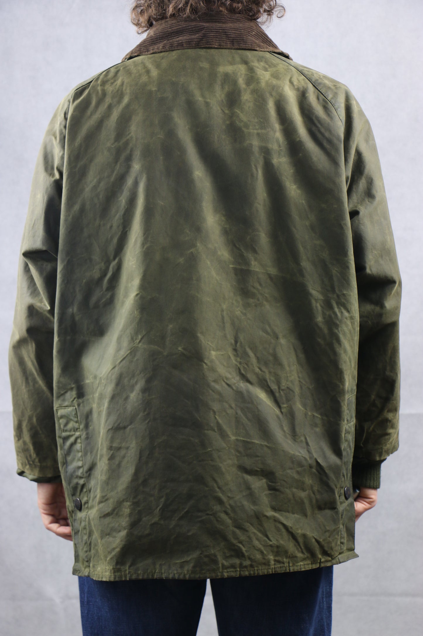 Barbour 'Bedale' C46 Wax Jacket Military Green - vintage clothing clochard92.com