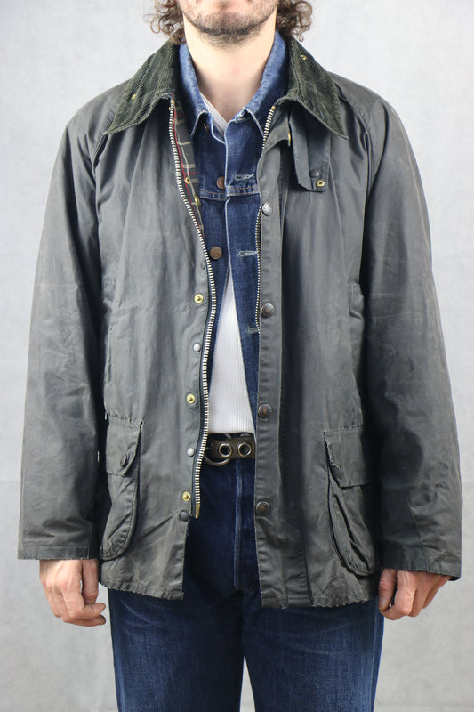 Barbour 'Bedale' C48 Wax Jacket washed blue - vintage clothing clochard92.com