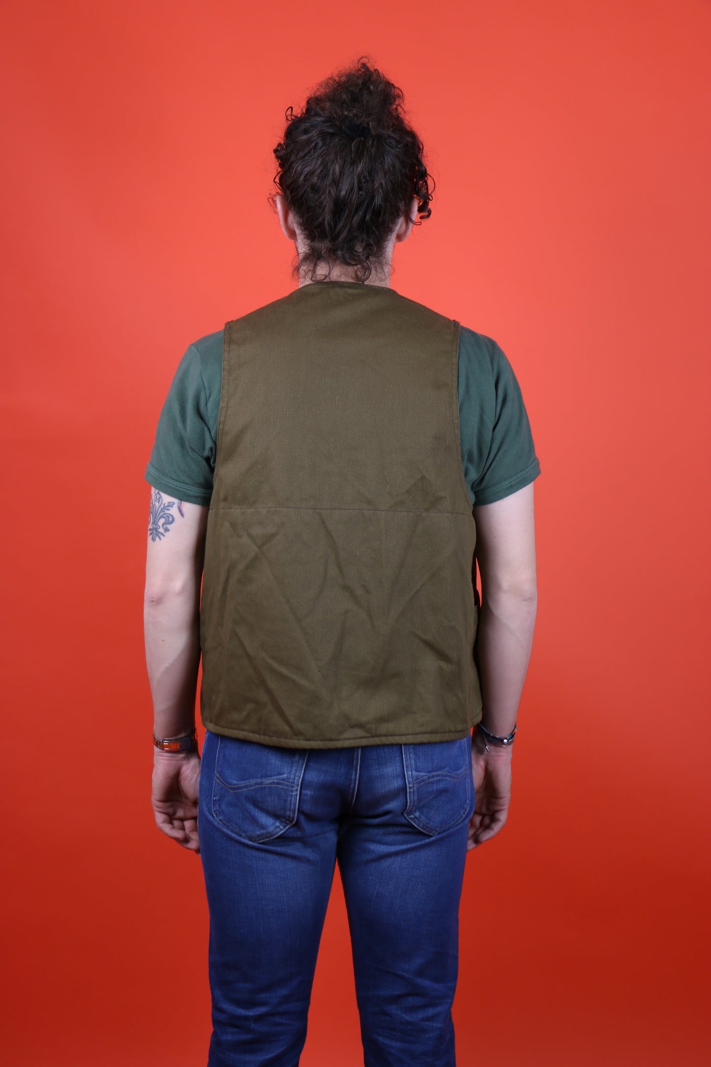 Khaki Utility Vest  - vintage clothing clochard92.com