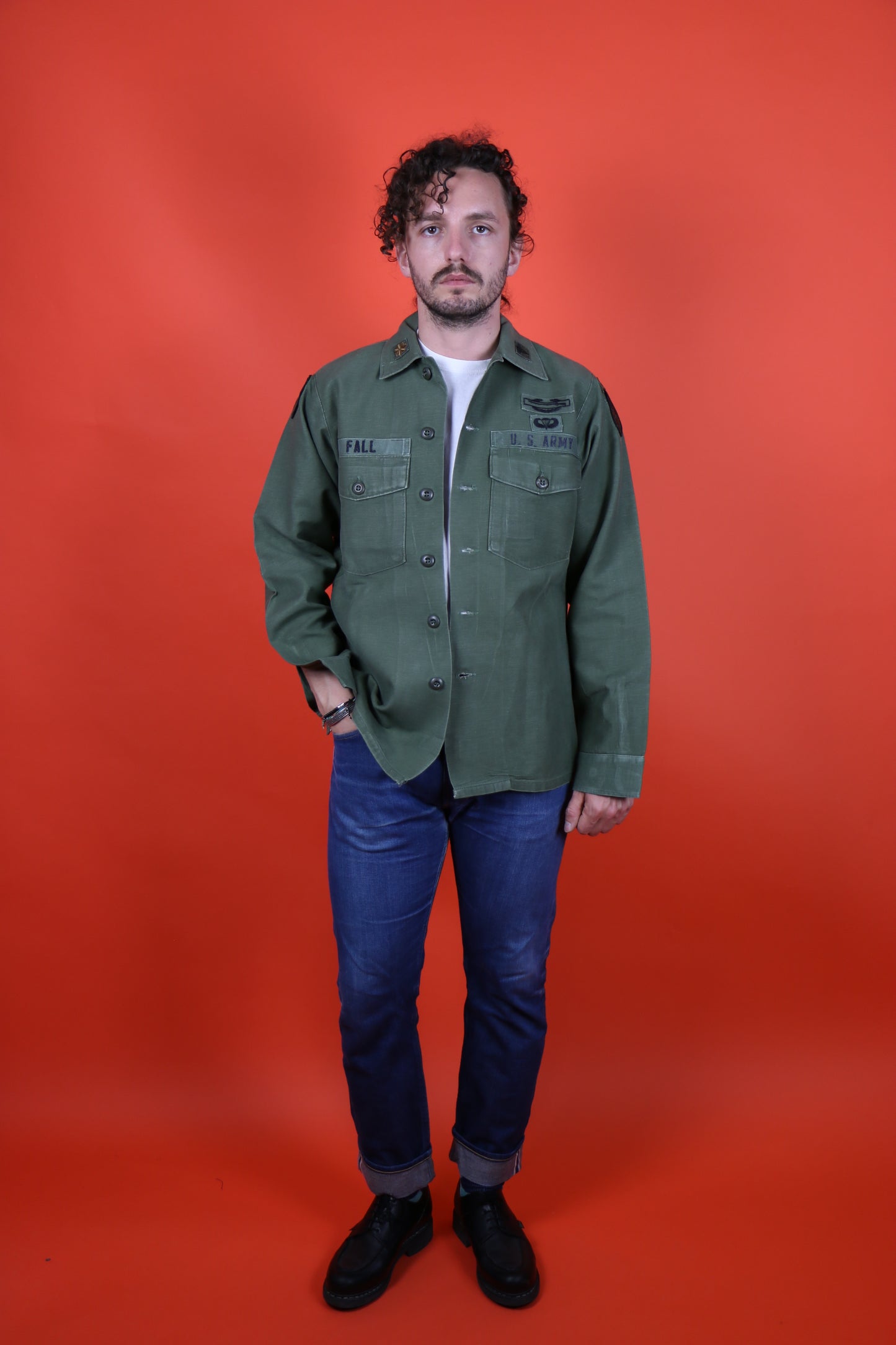 OG-107 Shirt US Army (Soldier Fall) Full Patches - vintage clothing clochard92.com