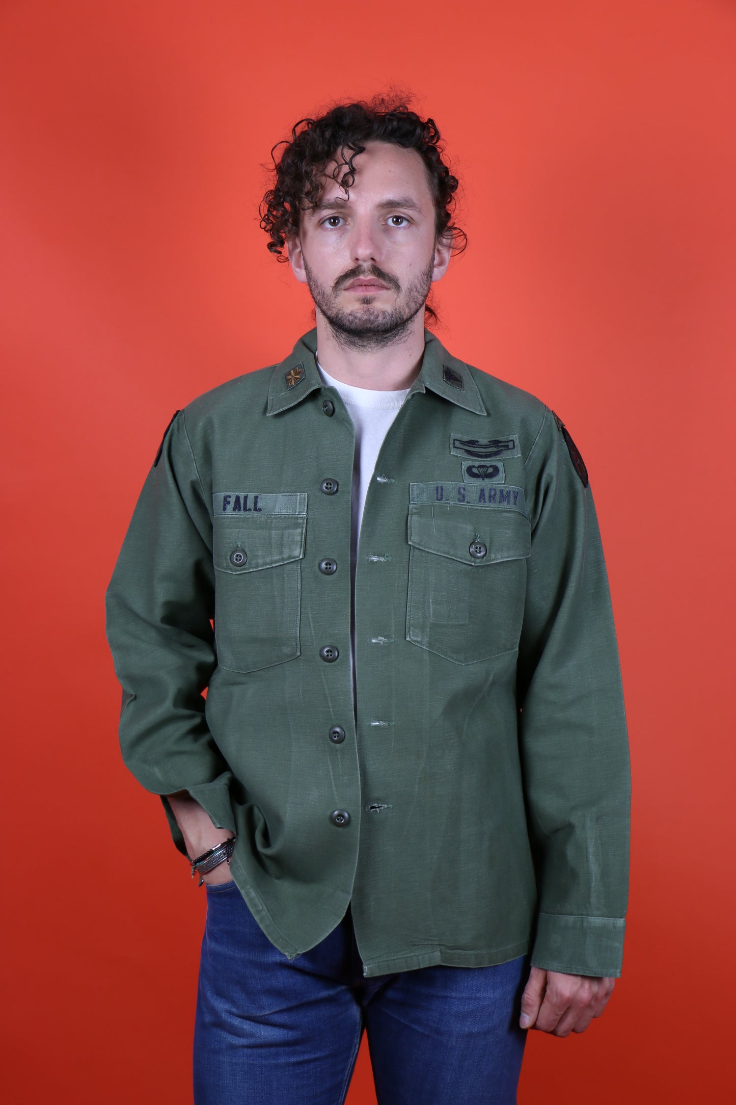 OG-107 Shirt US Army (Soldier Fall) Full Patches - vintage clothing clochard92.com