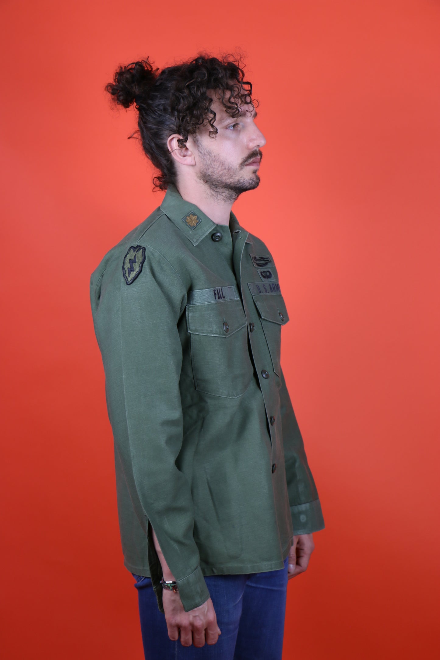 OG-107 Shirt US Army (Soldier Fall) Full Patches - vintage clothing clochard92.com