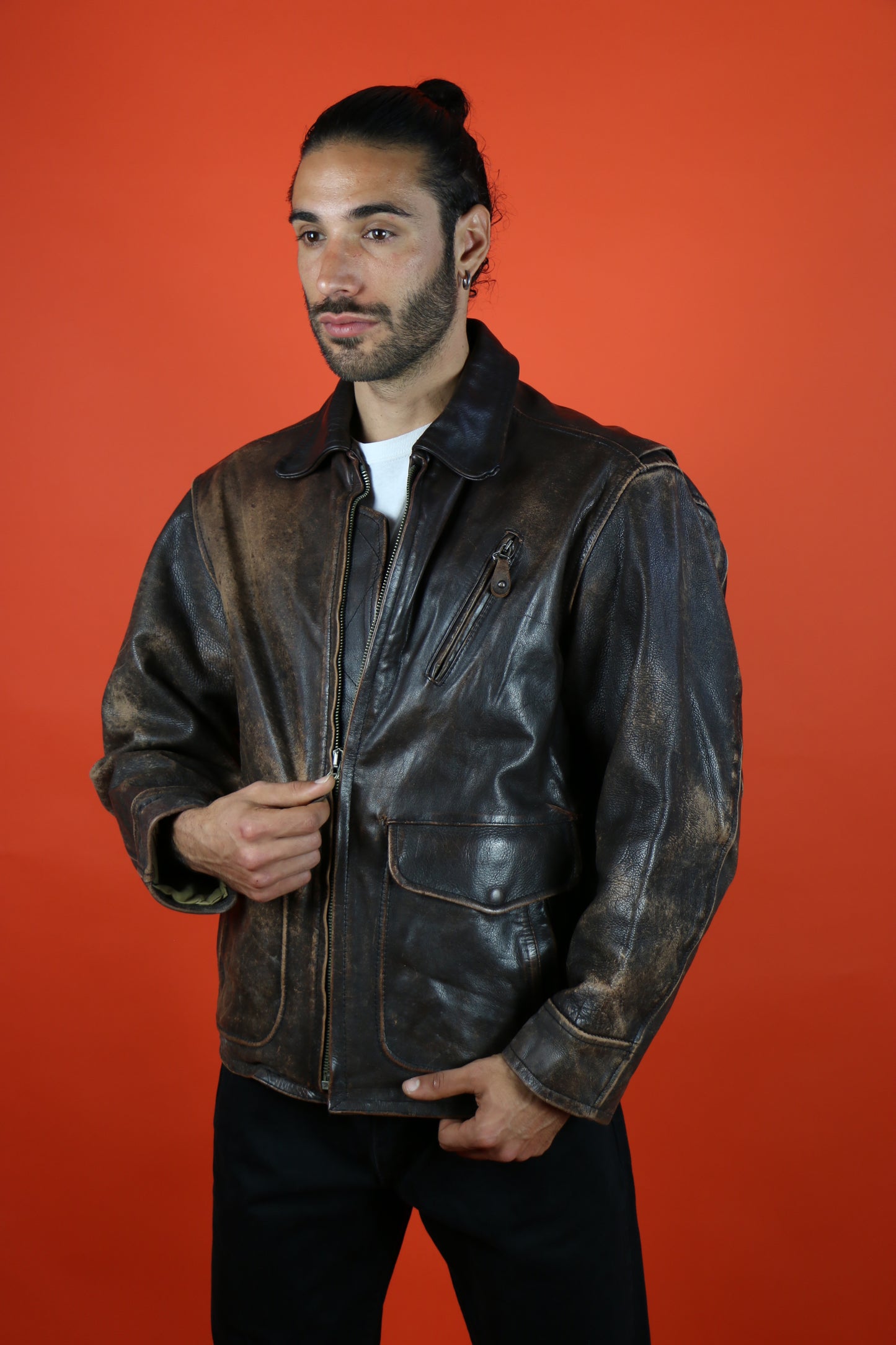 Rifle & Co Leather Jacket - vintage clothing clochard92.com