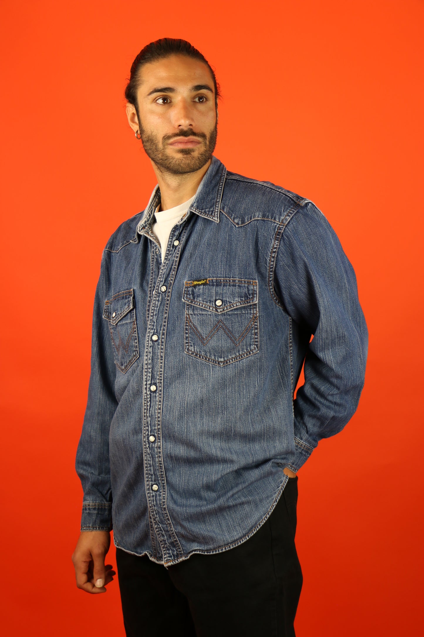 Wrangler Denim Shirt - vintage clothing clochard92.com