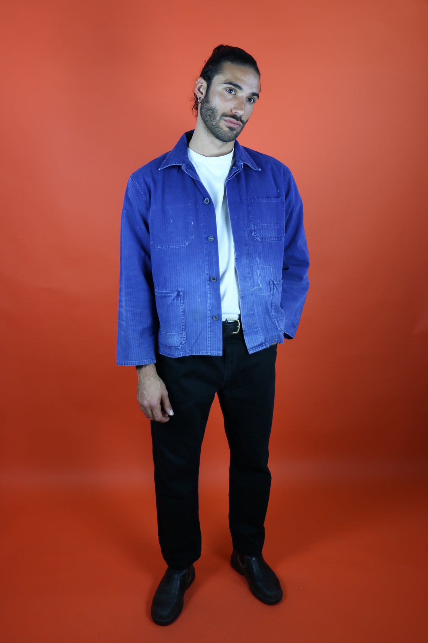 Blue HBT Work Jacket - vintage clothing clochard92.com