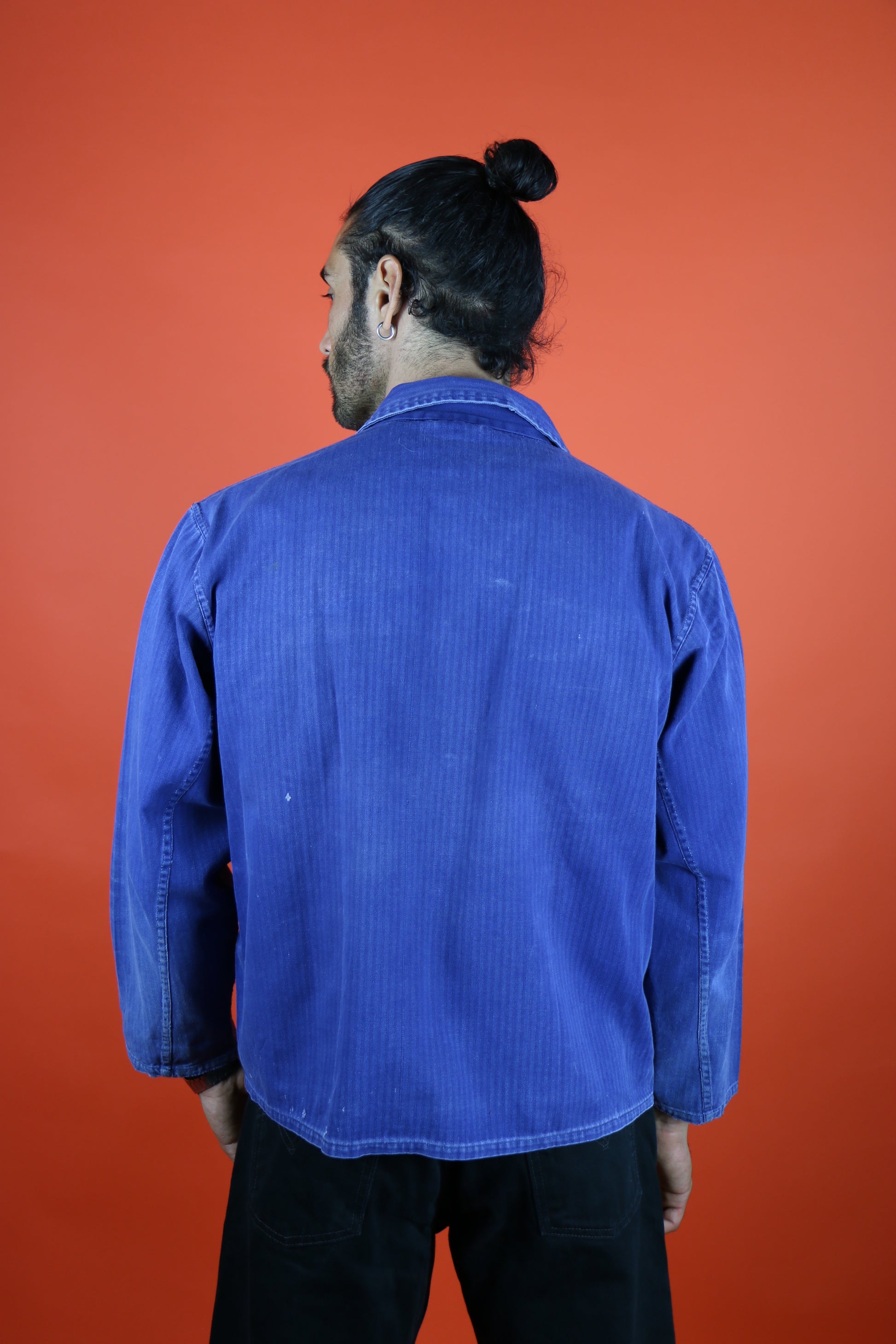 Blue HBT Work Jacket - vintage clothing clochard92.com
