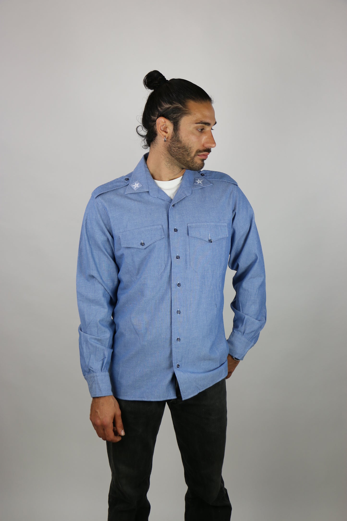 Italian Navy Shirt Deadstock - vintage clothing clochard92.com