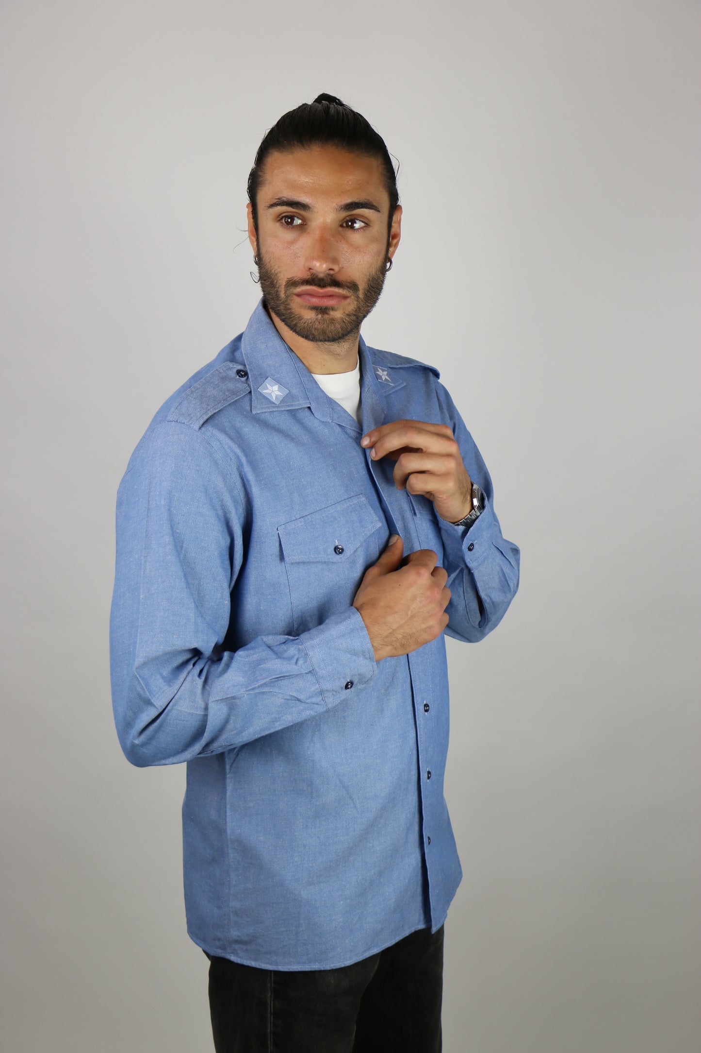 Italian Navy Shirt Deadstock - Vintage clothing clochard92.com