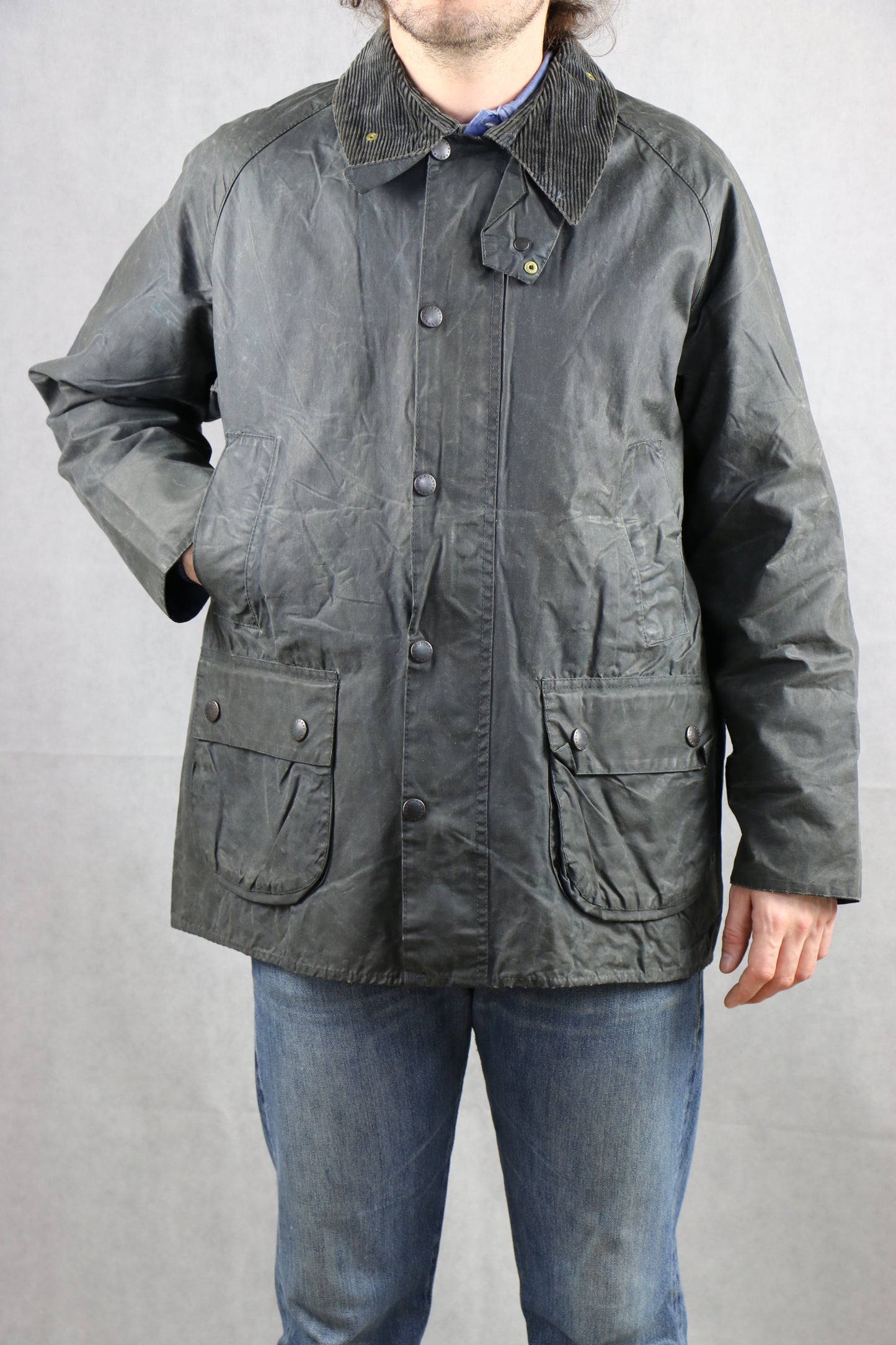 Barbour Bedale C44 / 112CM Wax Jacket navy - vintage clothing clochard92.com