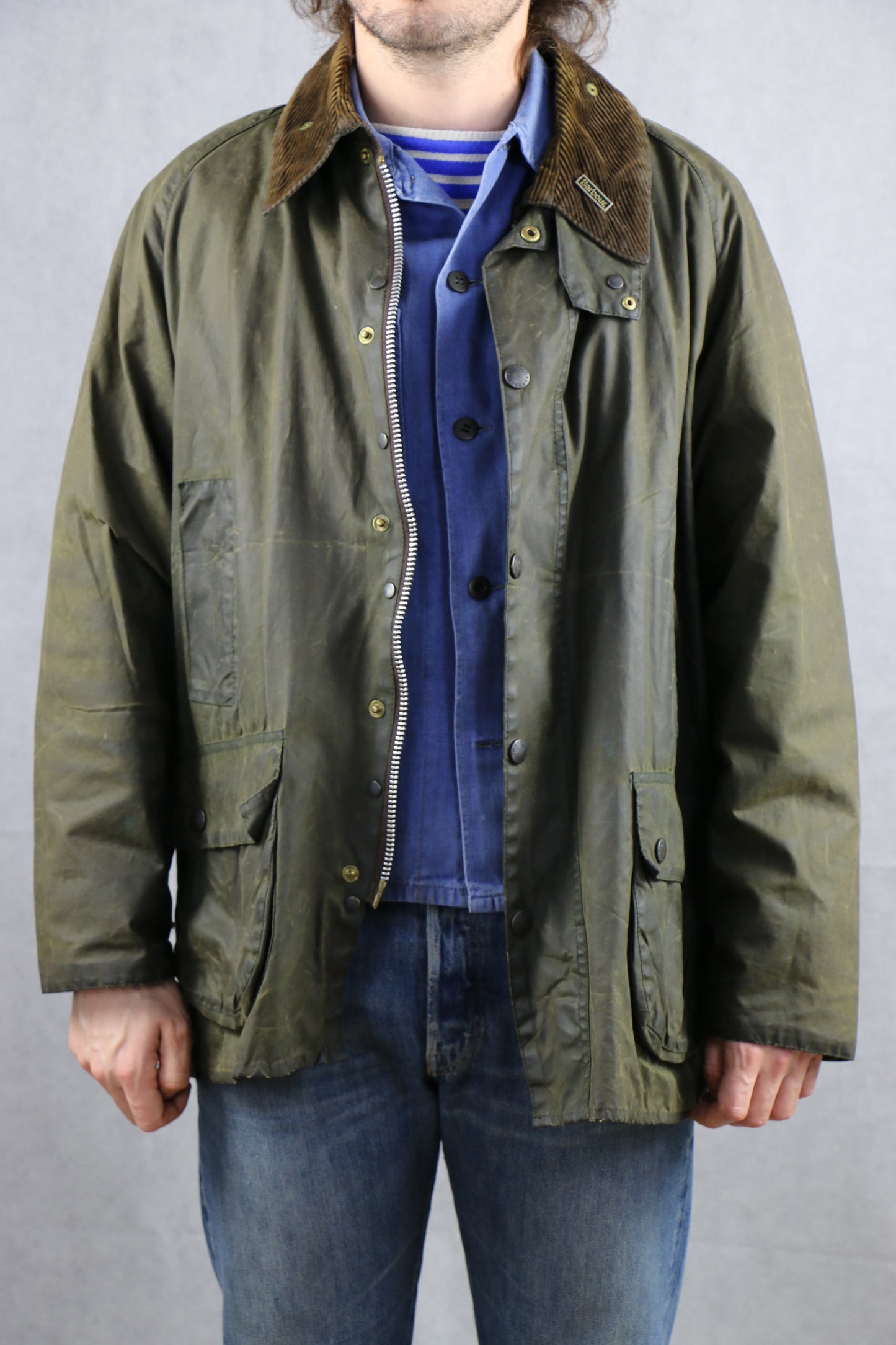 Barbour Bedale C46 / 117CM Wax Jacket green - vintage clothing clochard92.com