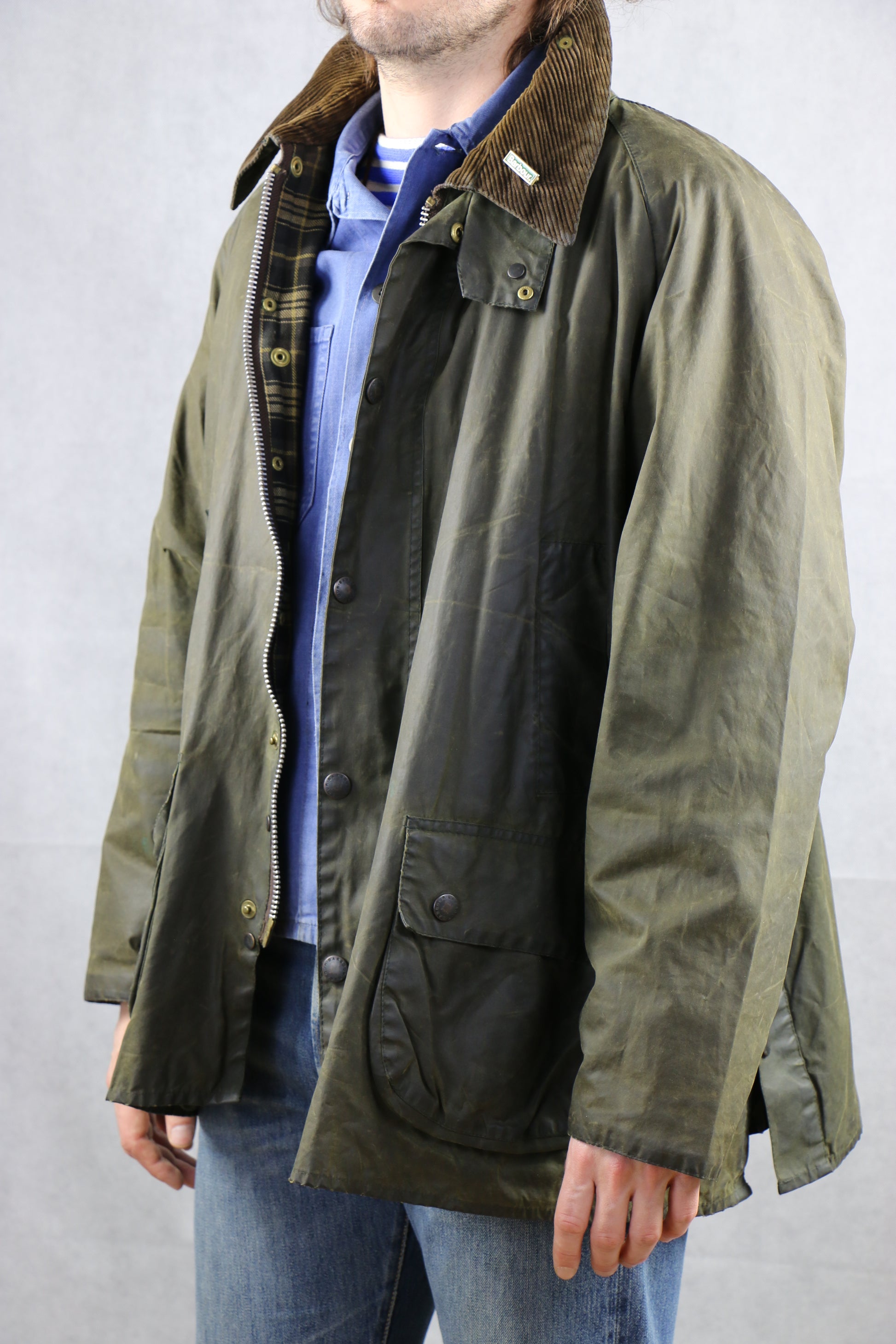 Barbour Bedale C46 / 117CM Wax Jacket green - vintage clothing clochard92.com