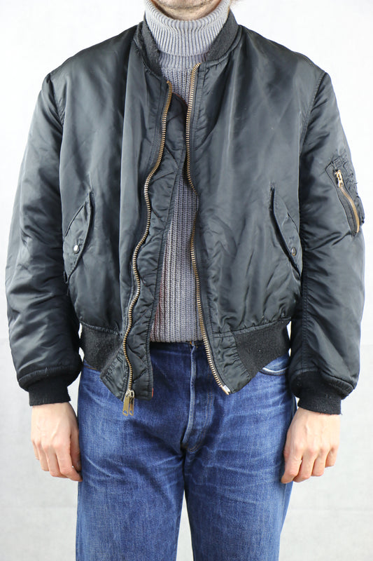 Alpha Bomber Jacket MA-1 Blue- vintage clothing clochard92.com