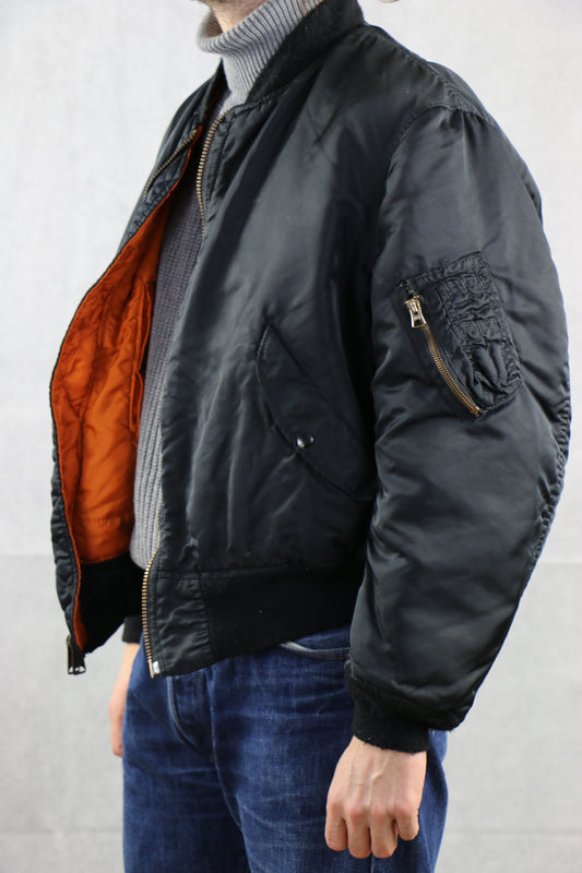 Alpha Bomber Jacket MA-1 Blue- vintage clothing clochard92.com