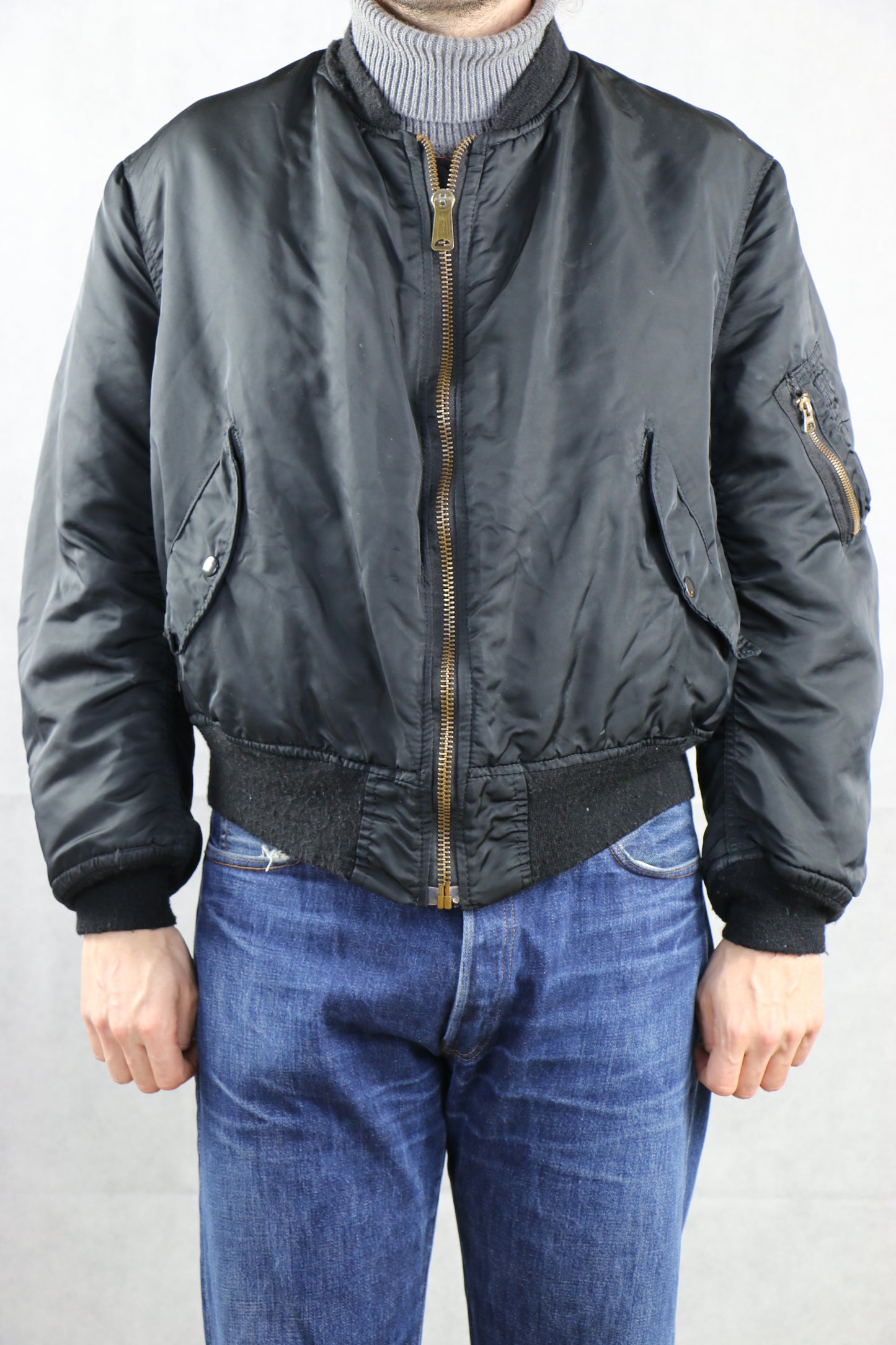 Alpha Bomber Jacket MA-1 Blue- vintage clothing clochard92.com