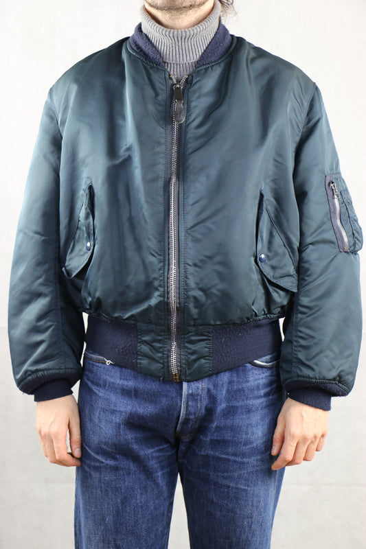 Alpha Bomber MA-1 Ocean Blue - vintage clothing Clochard92.com