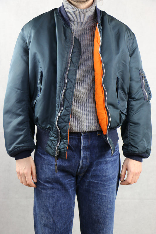 Alpha Bomber MA-1 Ocean Blue - vintage clothing Clochard92.com