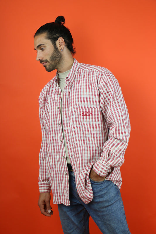 Levi's White Tab Checked Shirt one pocket - vintage clothing clochard92.com