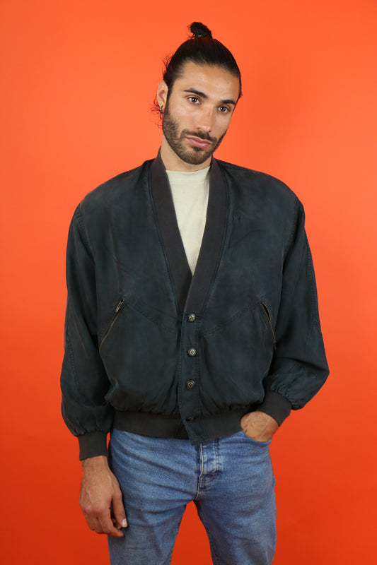 Silk Button Jacket  - vintage clothing clochard92.com