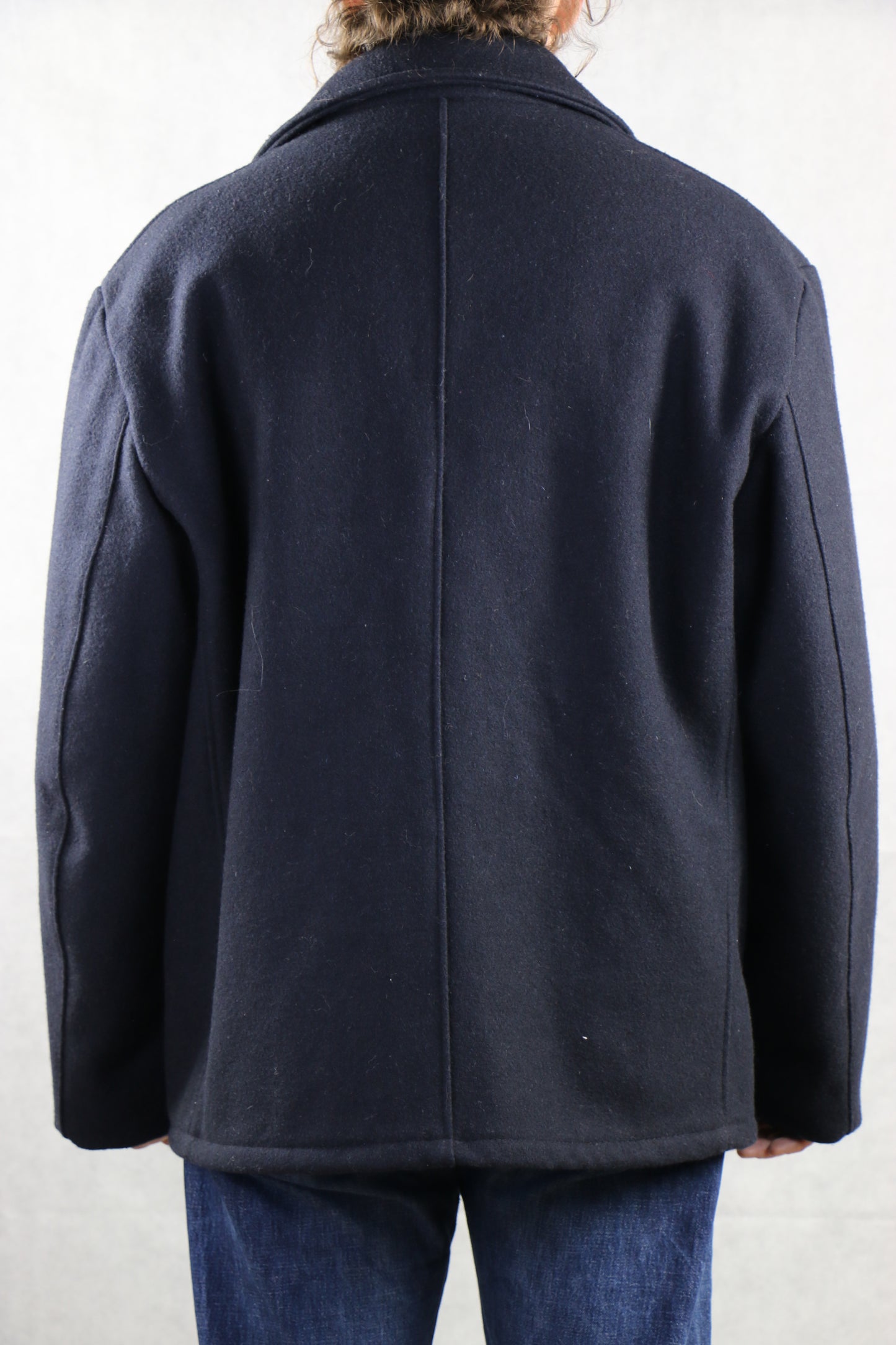 Schott NYC 756 Navy Pea Coat '48', clochard92.myshopify.com