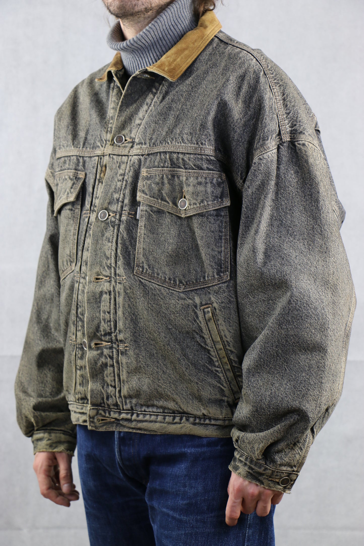 Levi's 'Silver Tag' Denim Jacket w/ leather collar, clochard92.com