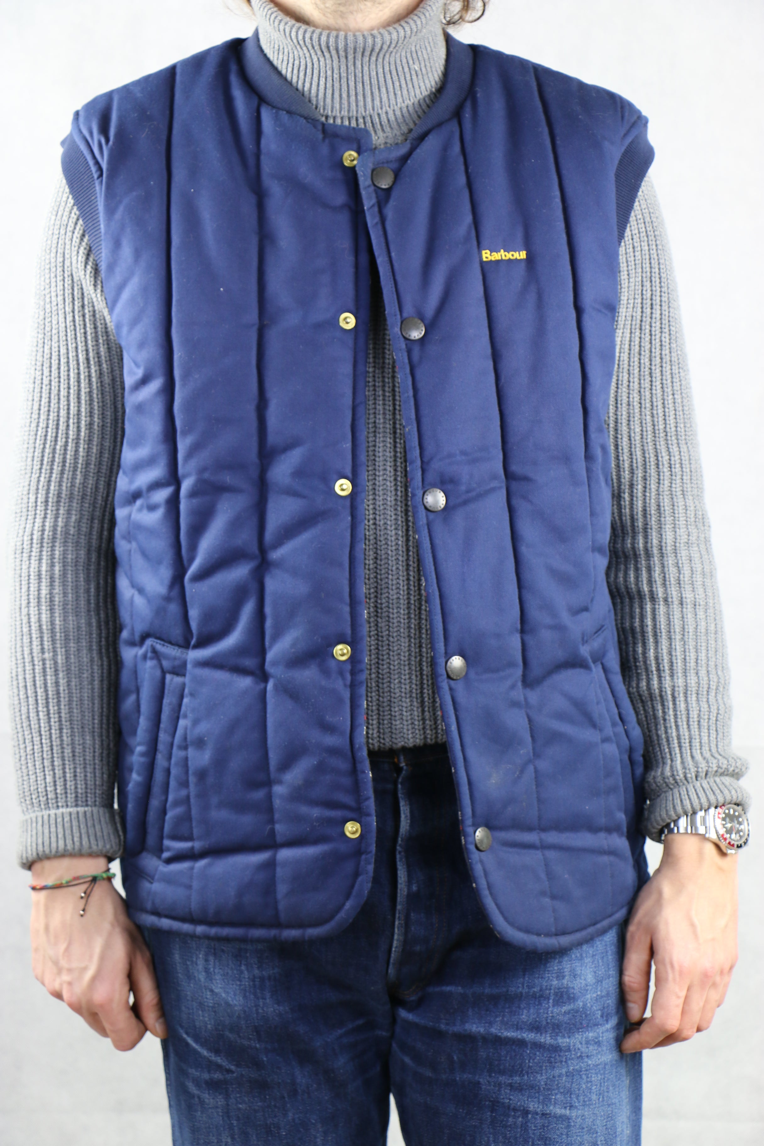 Gilet blu Barbour Negozio Vintage Clochard92