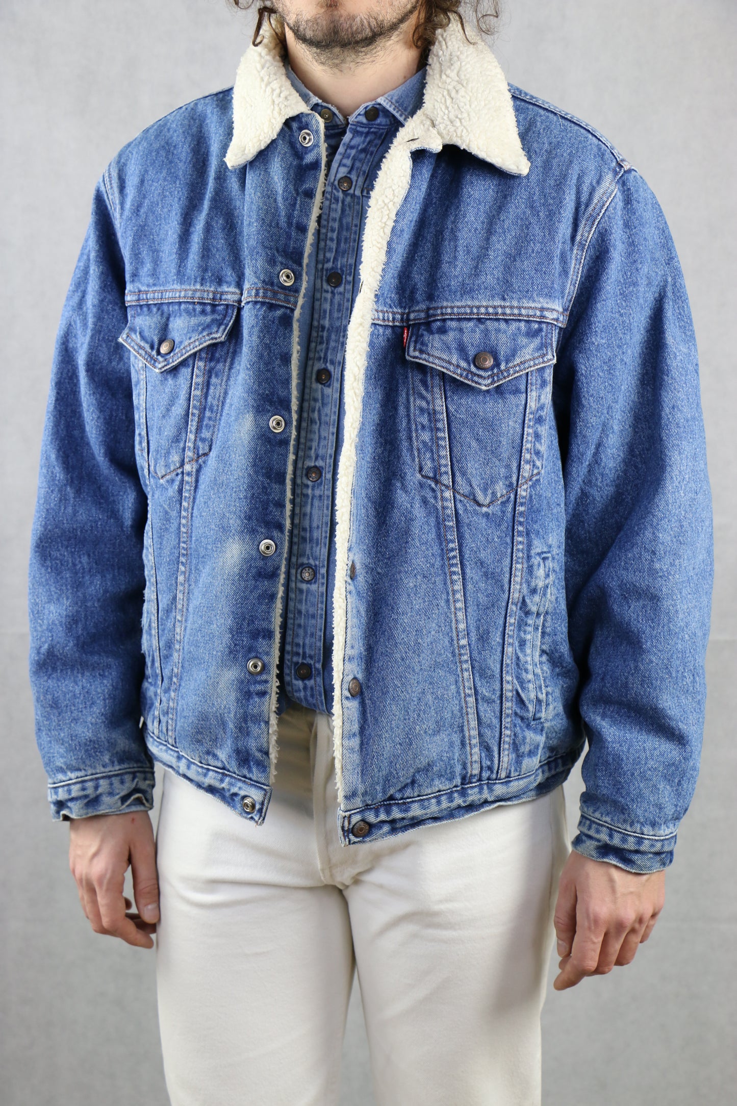 Levi's Denim Sherpa Trucker Jacket 'L', clochard92.com