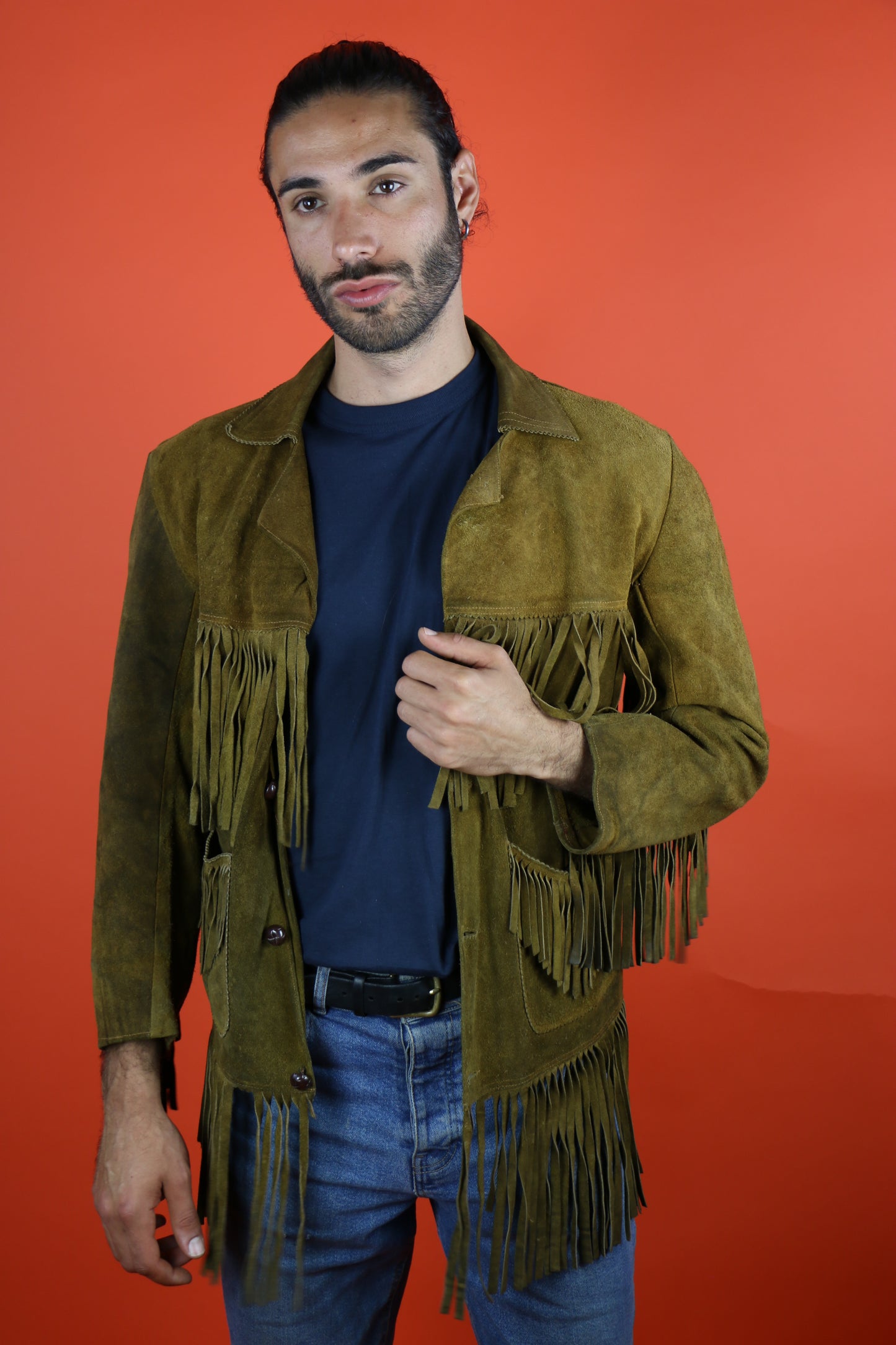 Suede Western Jacket with Fringe - vintage clothing clochard92.com