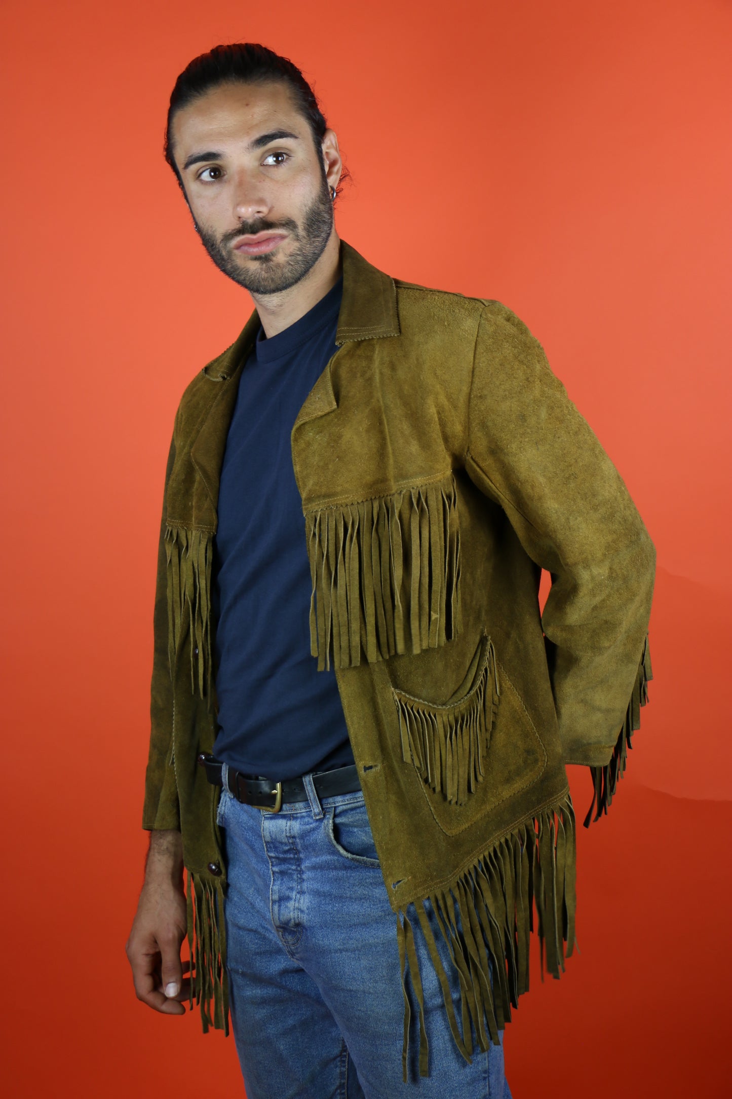 Suede Western Jacket with Fringe - vintage clothing clochard92.com