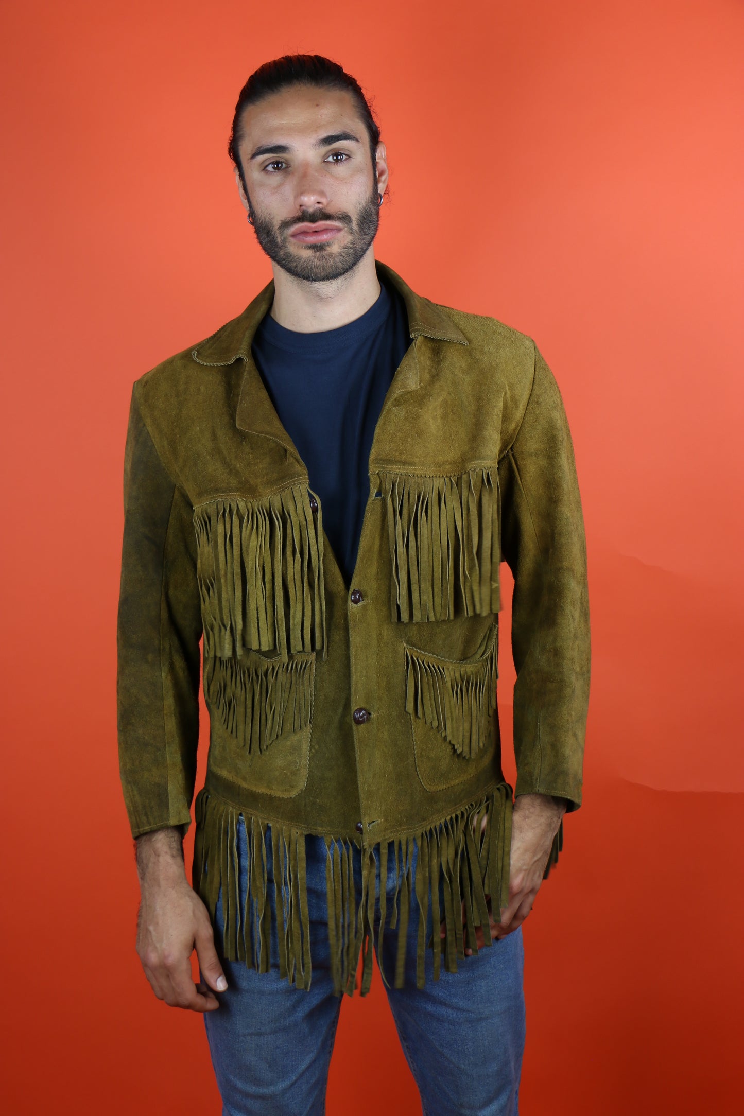 Suede Western Jacket with Fringe - vintage clothing clochard92.com