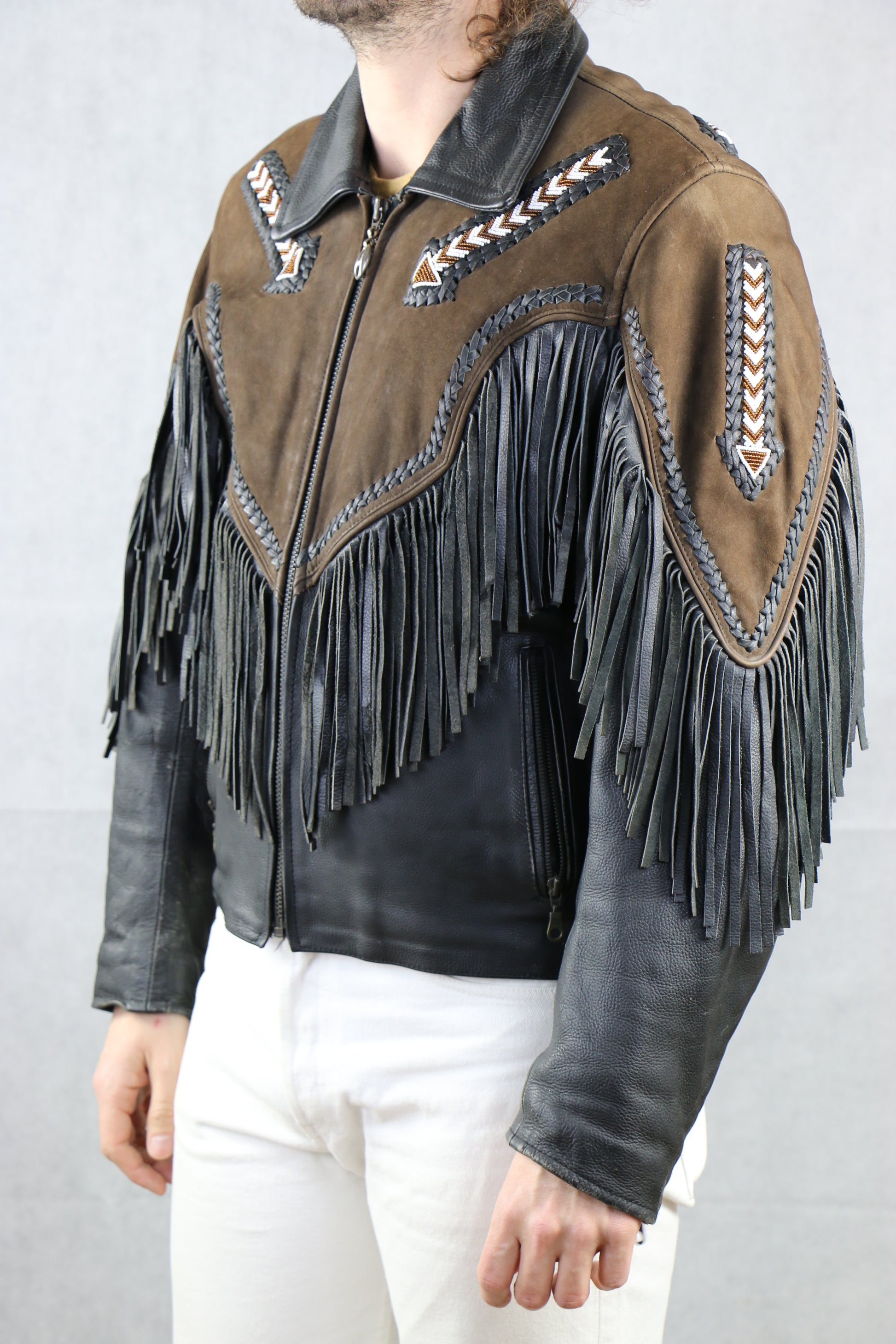 BOS Navajo Western Leather Jacket, clochard92.com