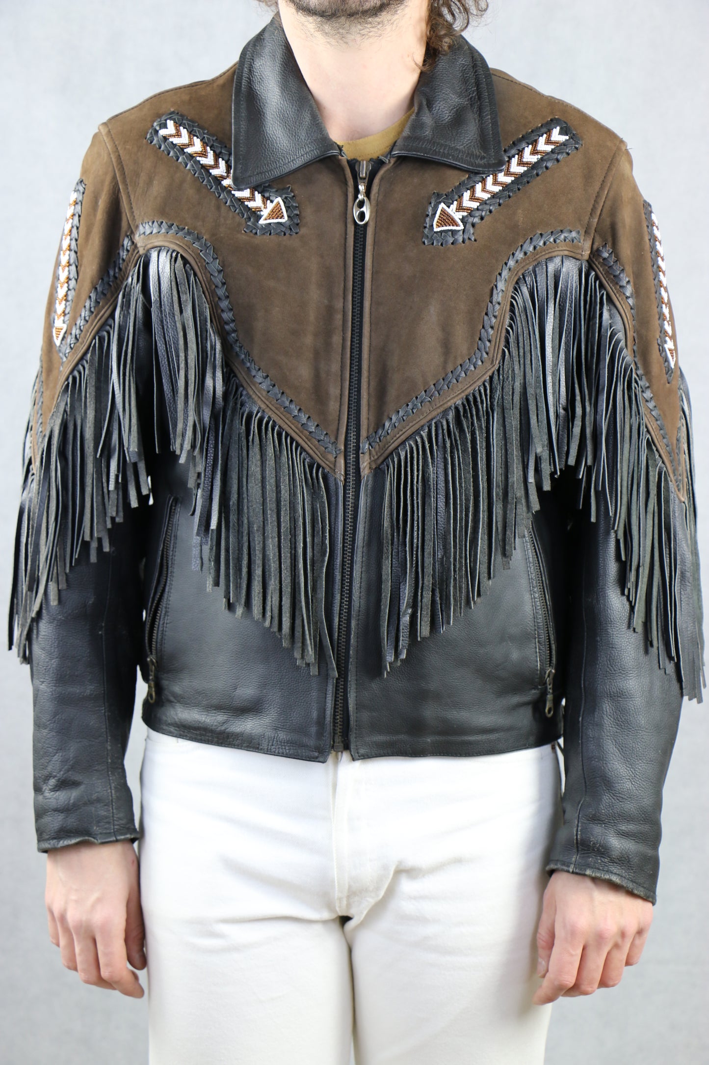 BOS Navajo Western Leather Jacket, clochard92.com