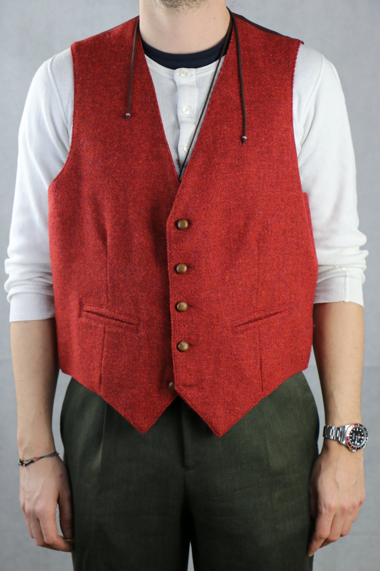 Harris Tweed Wool Vest, clochard92.com