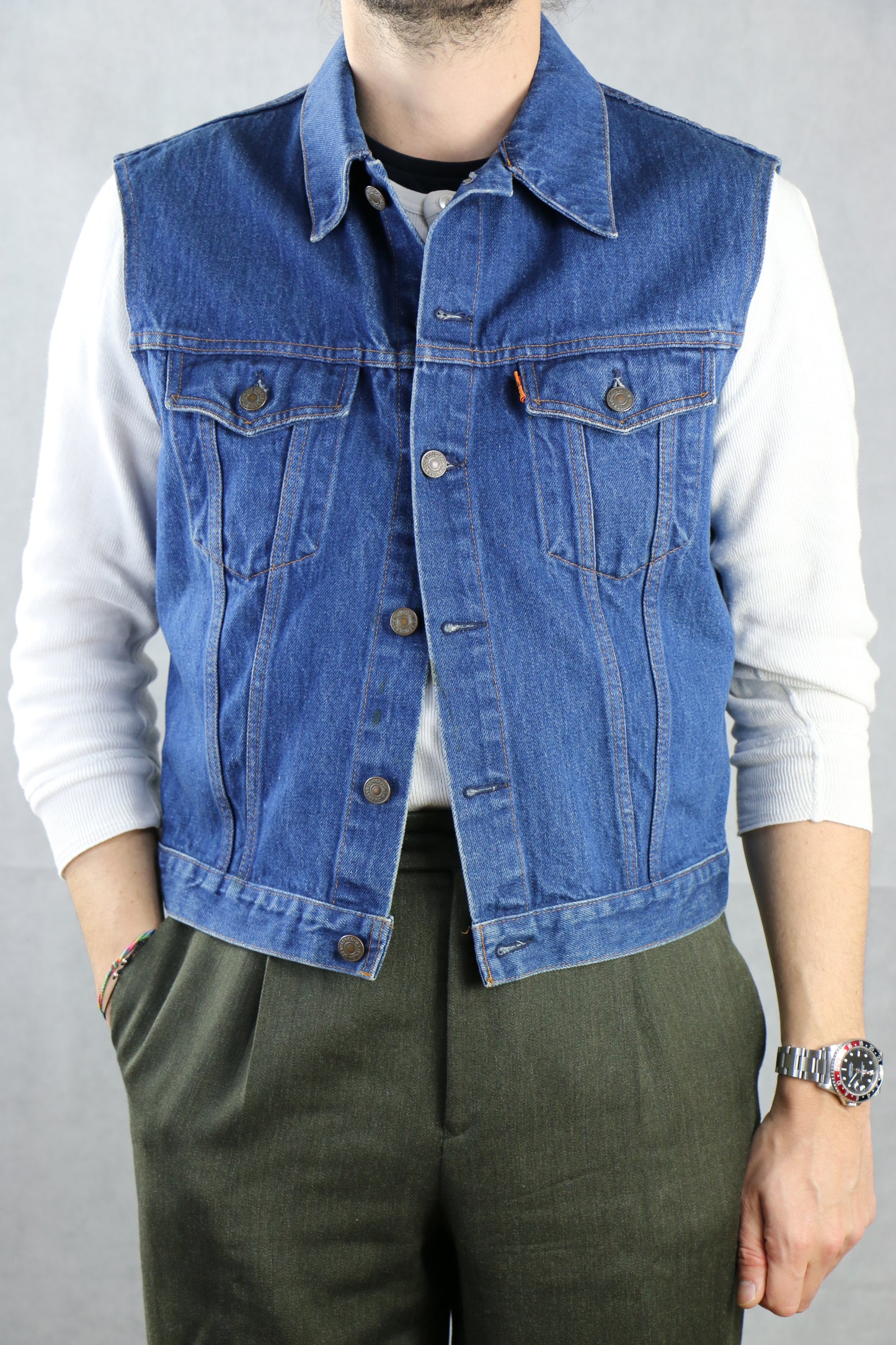 Levi's 'Orange Tab' Denim Vest 'M', clochard92.com
