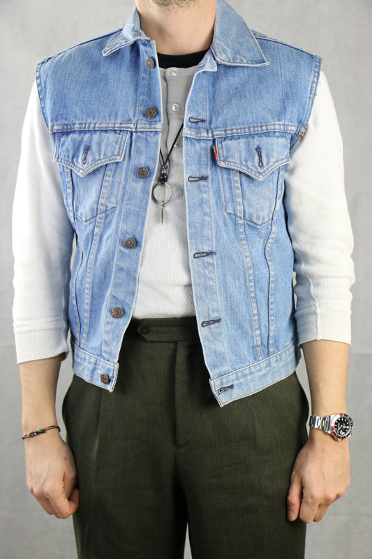 Levi's 'Orange Tab' Denim Vest 'S/38', clochard92.myshopify.com