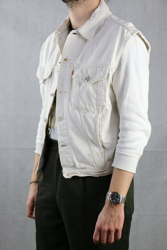 Levi's 'Orange Tab' White Denim Vest 'M', clochard92.com