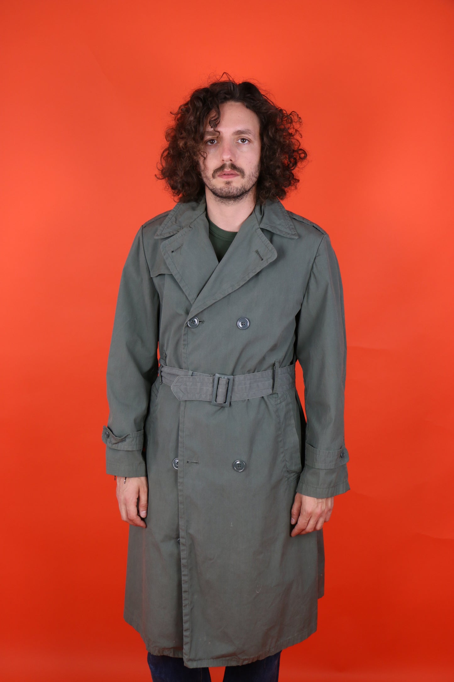 US Army Double Breasted Trench Coat  - vintage clothing clochard92.com