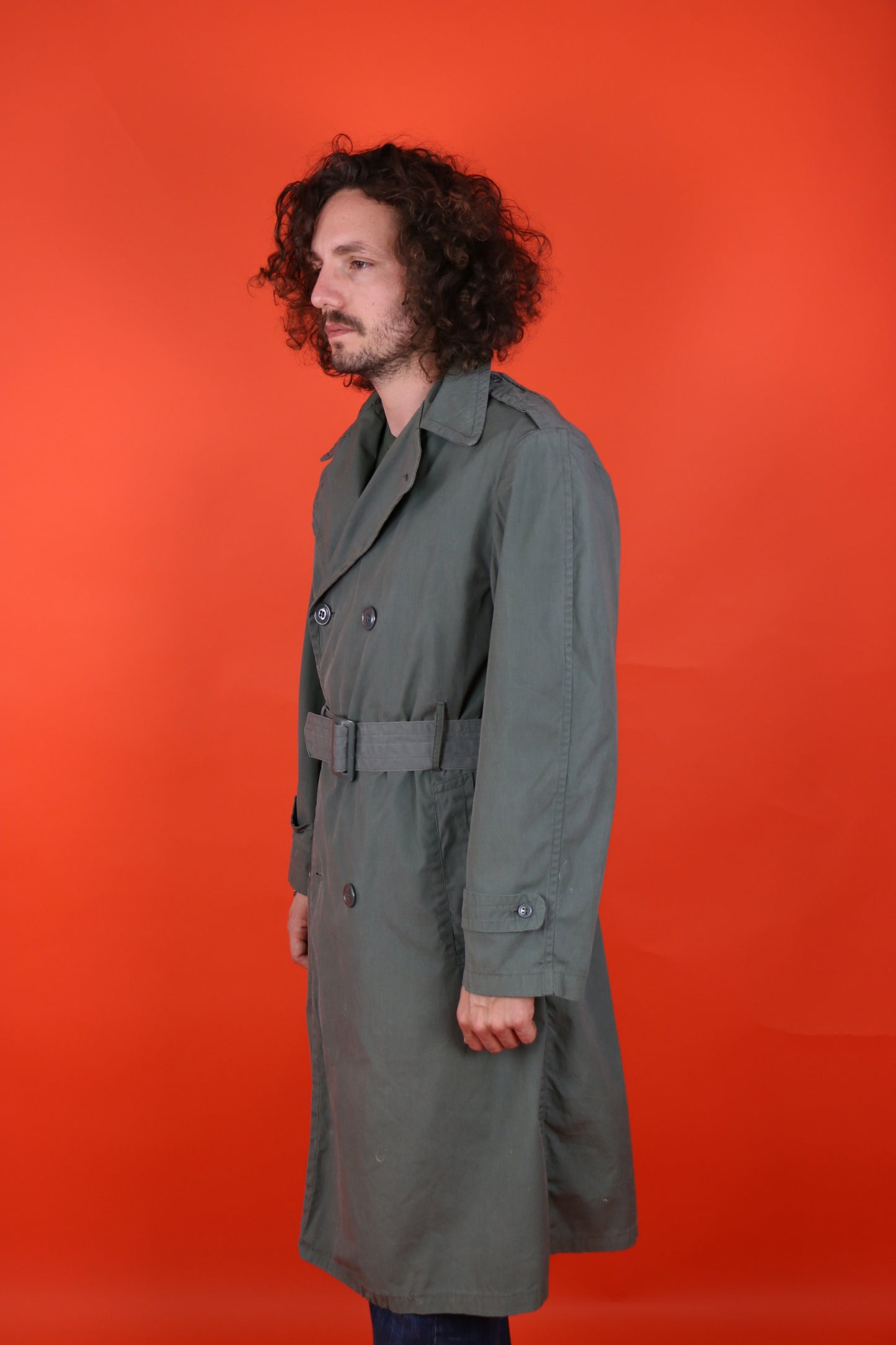 US Army Double Breasted Trench Coat  - vintage clothing clochard92.com