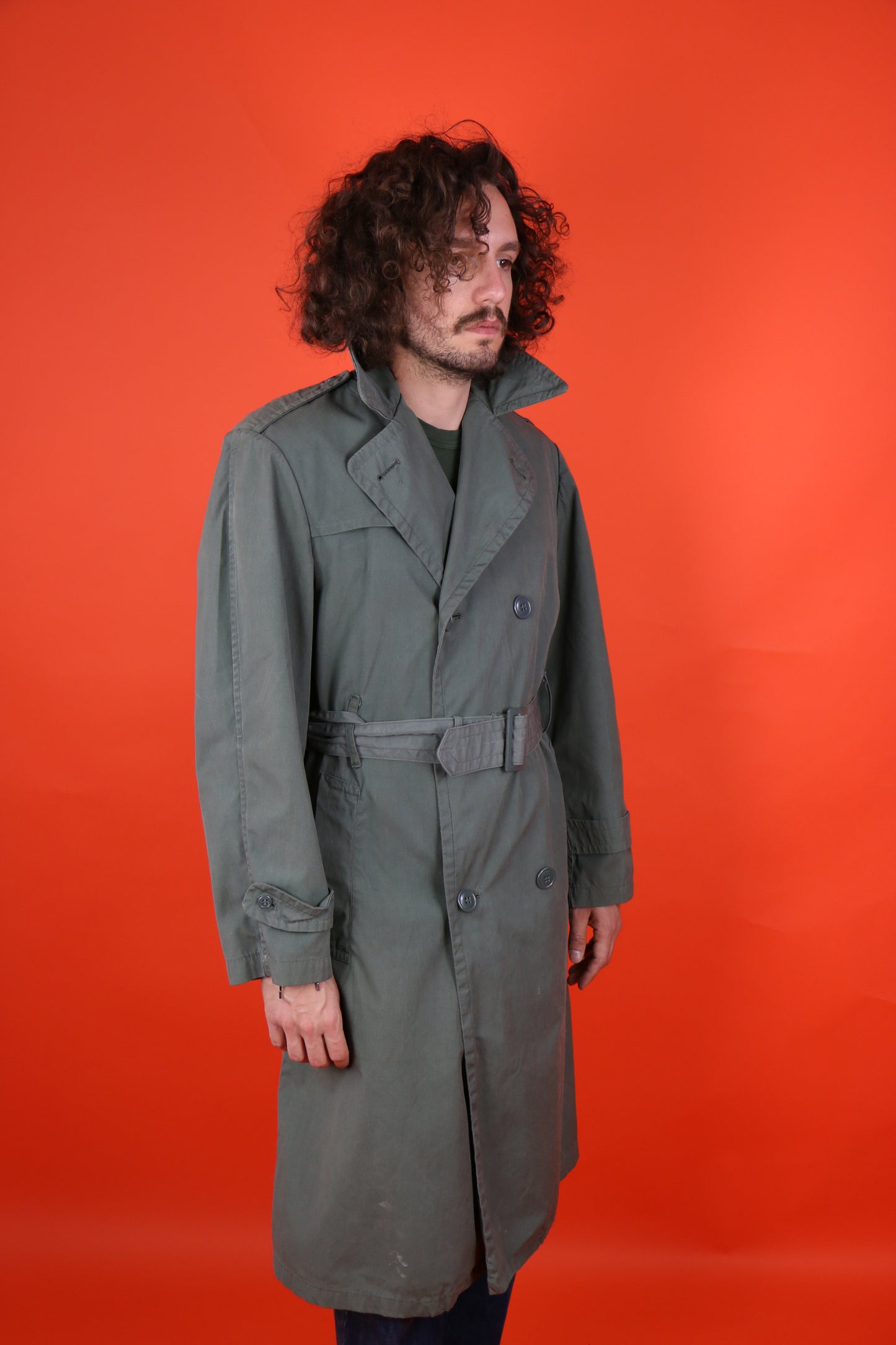 US Army Double Breasted Trench Coat  - vintage clothing clochard92.com