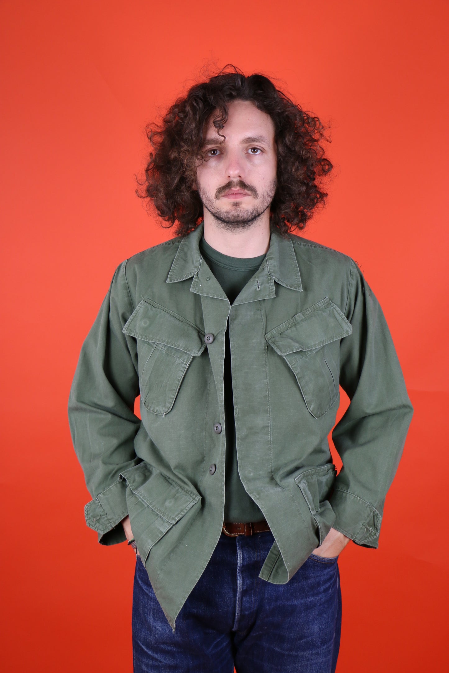 Jungle Jacket 3rd Pattern Rip-Stop OG-107 - vintage clothing clochard92.com