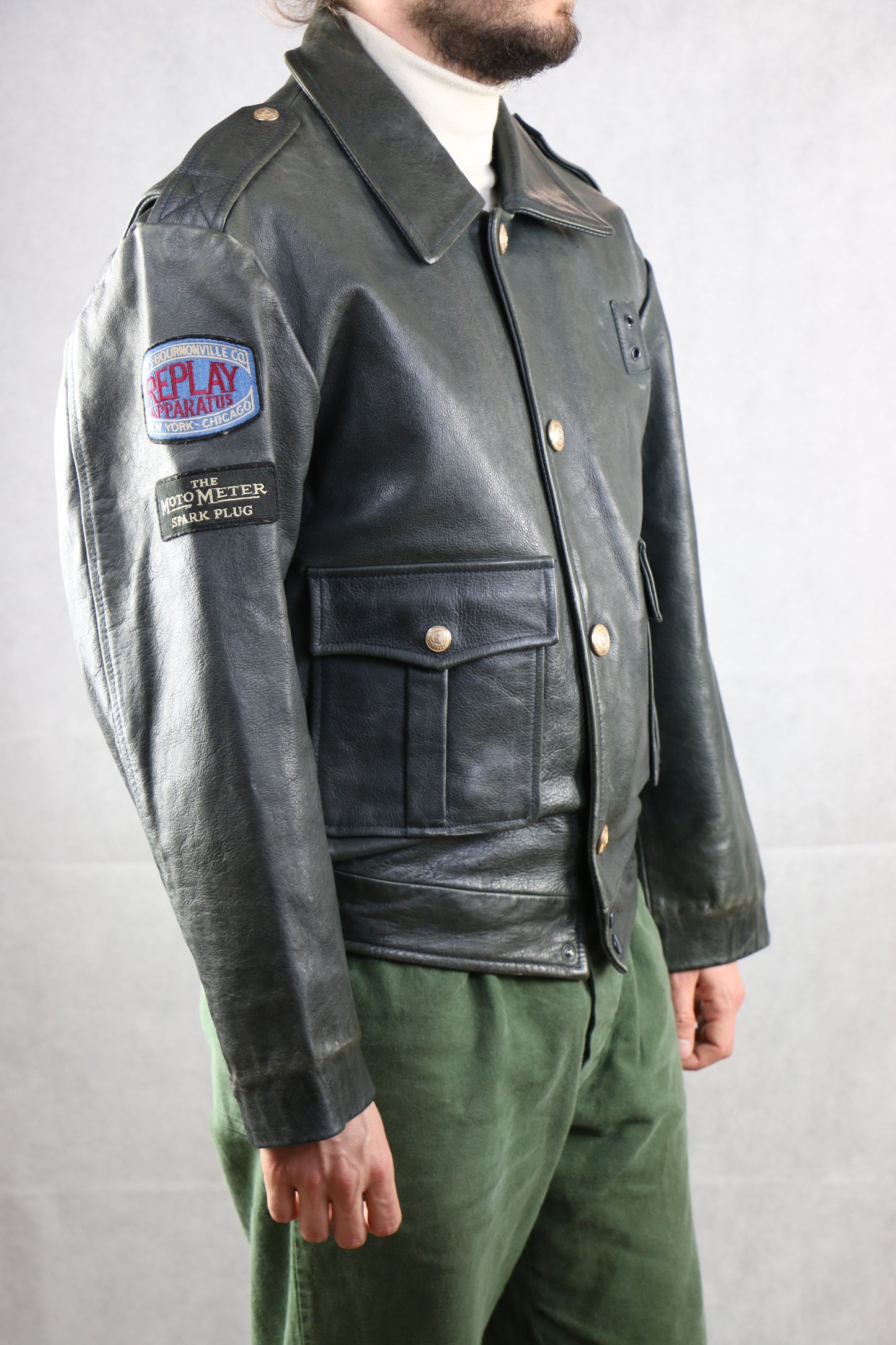 Replay Leather Jacket 1981 - vintage clothing clochard92.com