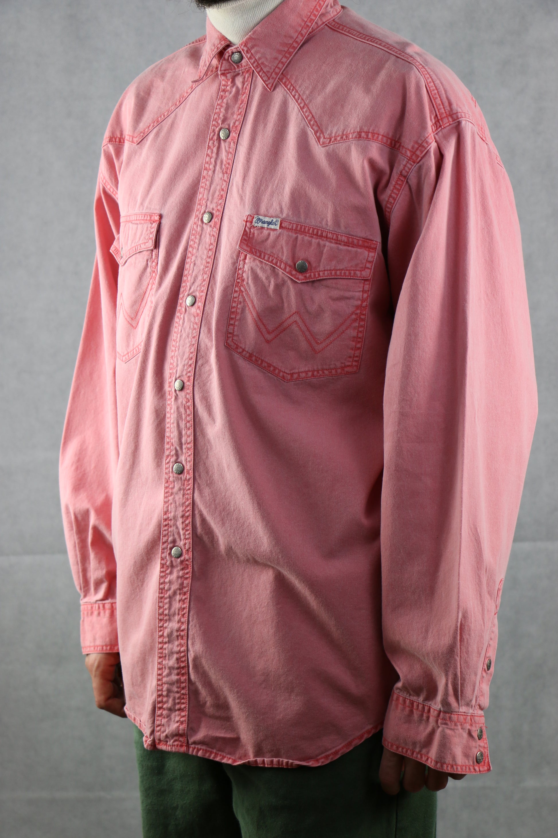 Wrangler Coral Denim Shirt - vintage clothing clochard92.com